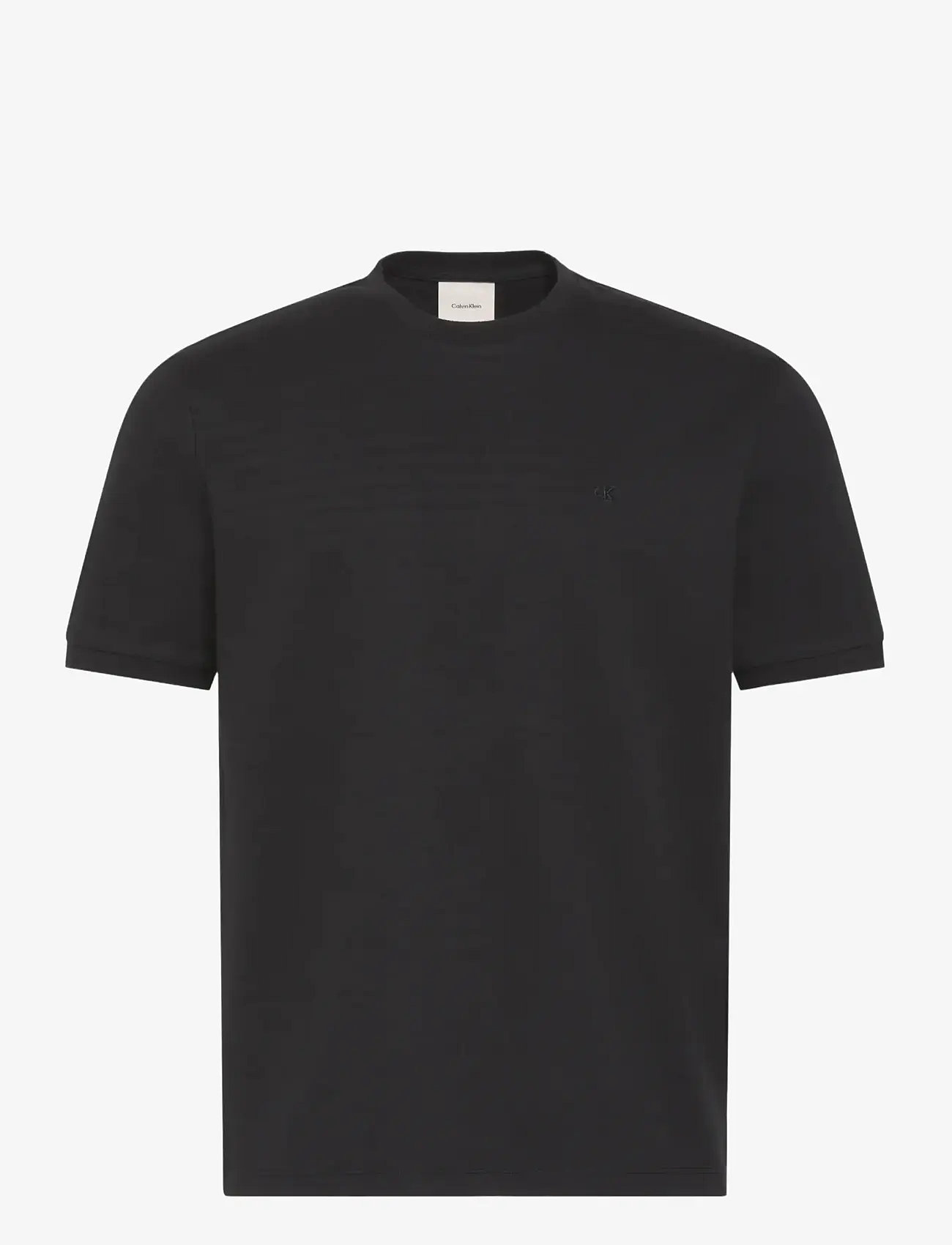 Calvin Klein - SS TONAL STRIPE CREWNK TEE - kortärmade t-shirts - black - 1