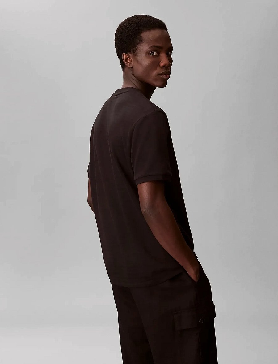 Calvin Klein - SS TONAL STRIPE CREWNK TEE - kurzärmelige t-shirts - black - 2