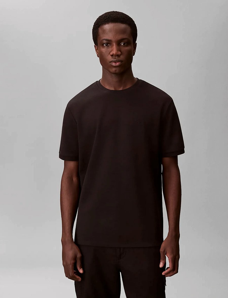 Calvin Klein - SS TONAL STRIPE CREWNK TEE - kurzärmelige t-shirts - black - 3