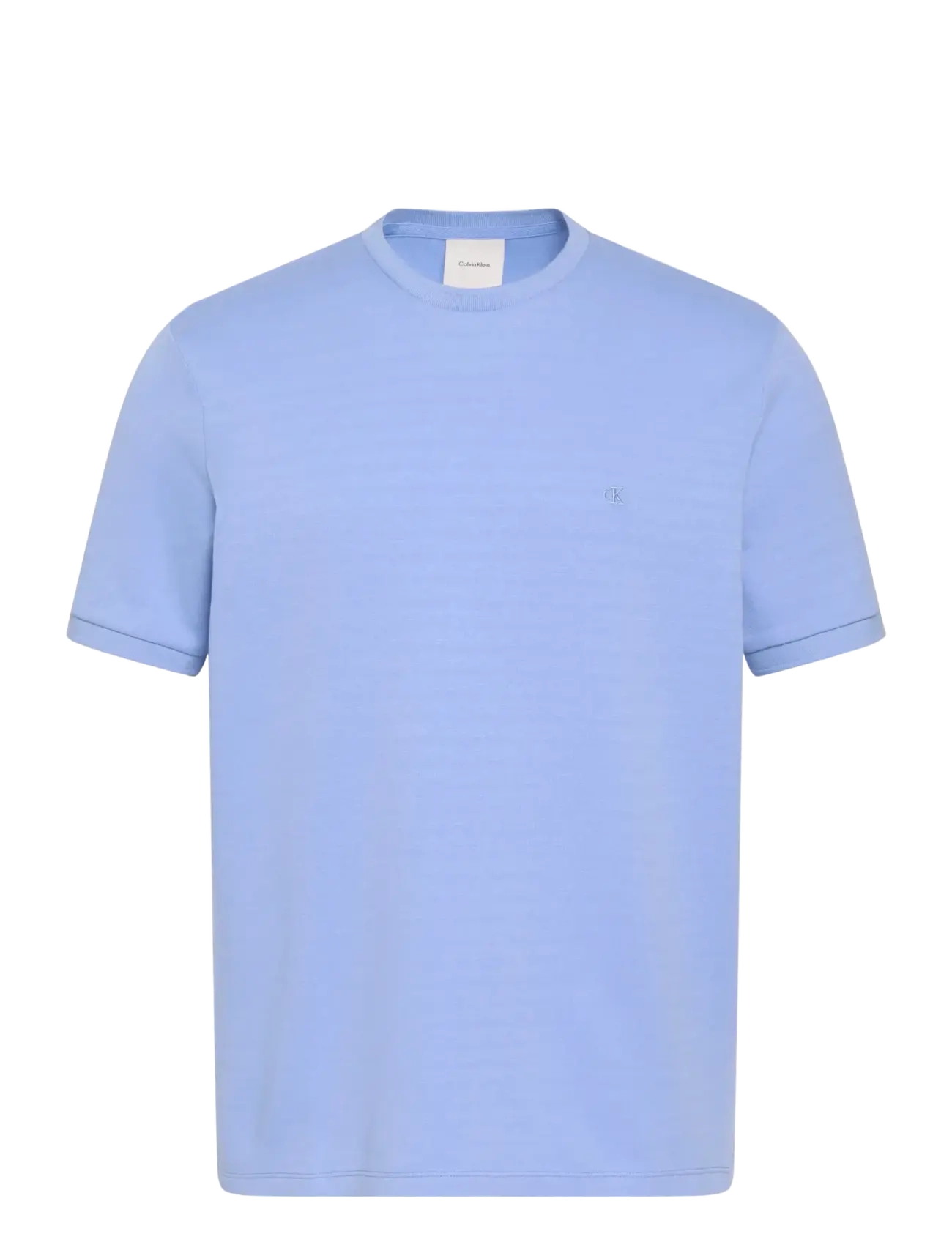 Calvin Klein SS TONAL STRIPE CREWNK TEE - Kläder - BLUE DESCENT / blue