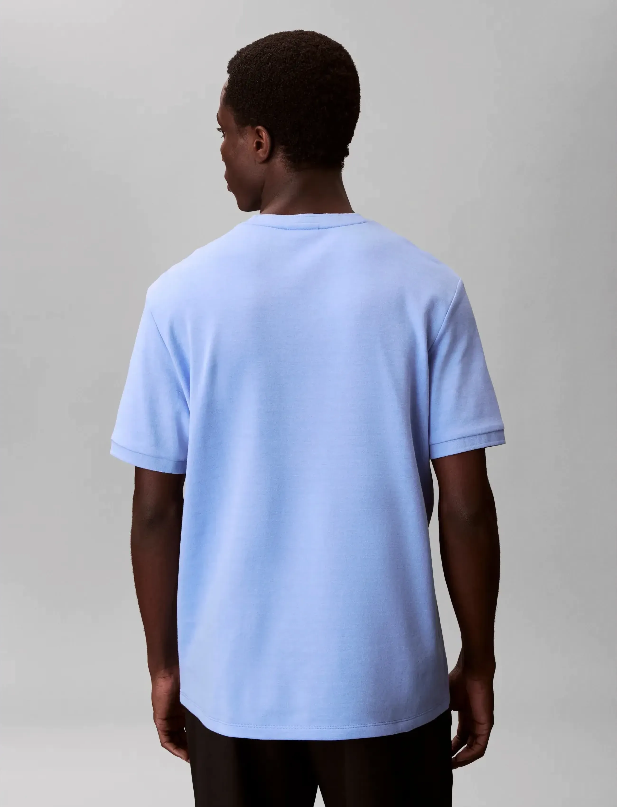Calvin Klein - SS TONAL STRIPE CREWNK TEE - kortærmede t-shirts - blue descent - 2
