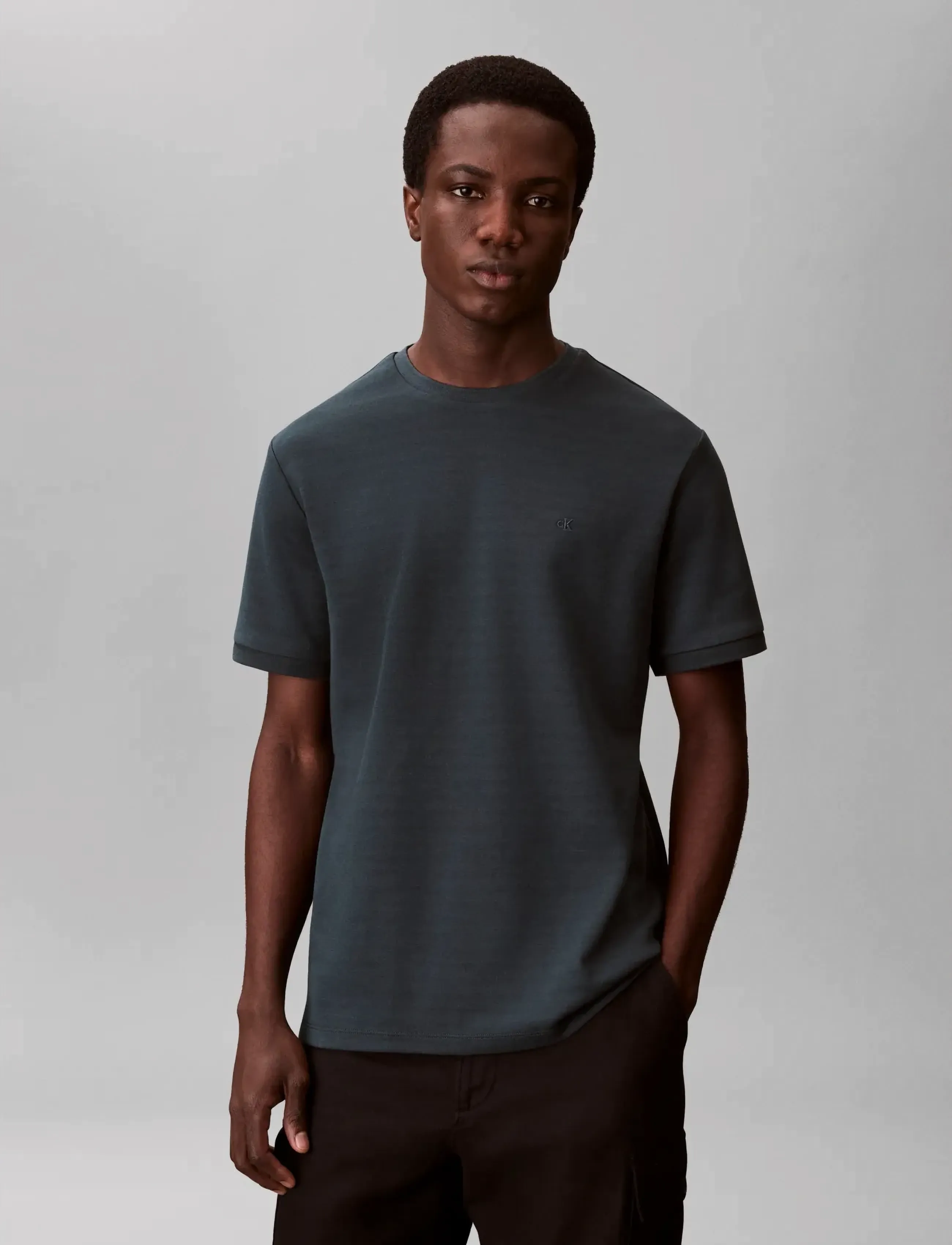 Calvin Klein - SS TONAL STRIPE CREWNK TEE - lühikeste varrukatega t-särgid - nearly navy - 3
