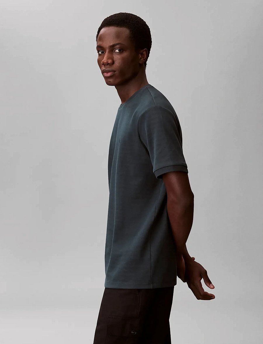 Calvin Klein - SS TONAL STRIPE CREWNK TEE - lühikeste varrukatega t-särgid - nearly navy - 4