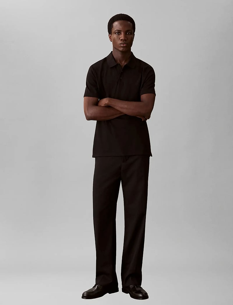Calvin Klein - SS TECH INTERLOCK POLO - kurzärmelig - black - 0