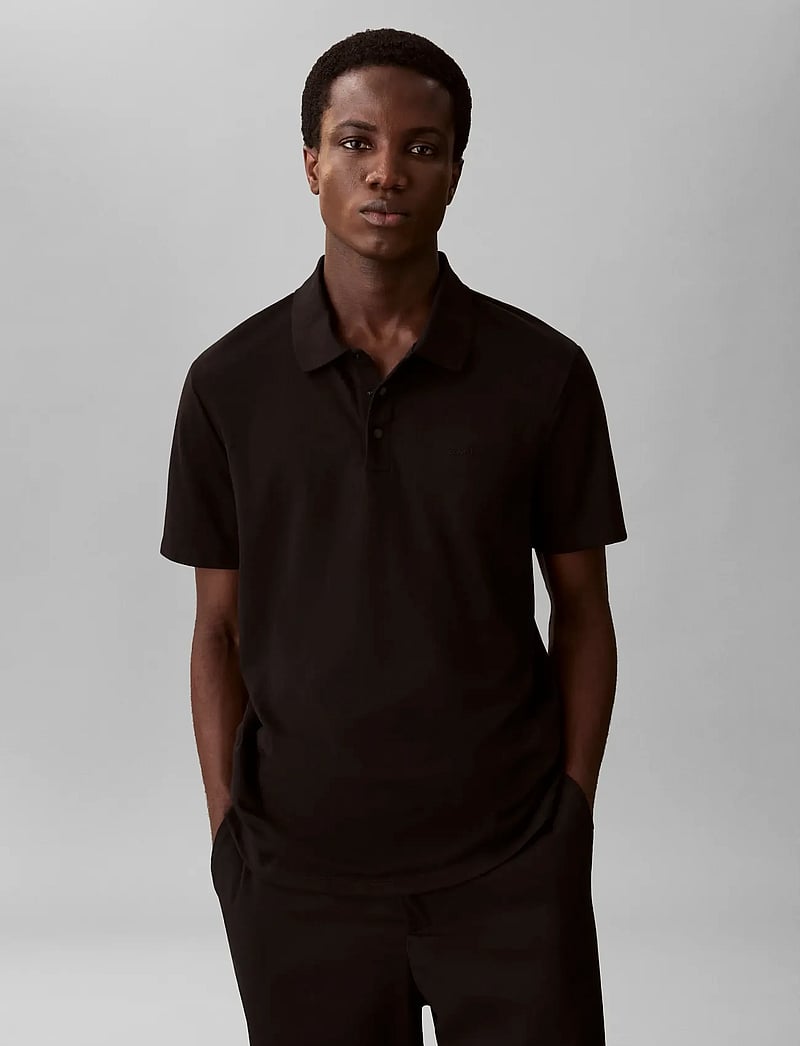 Calvin Klein - SS TECH INTERLOCK POLO - kurzärmelig - black - 3