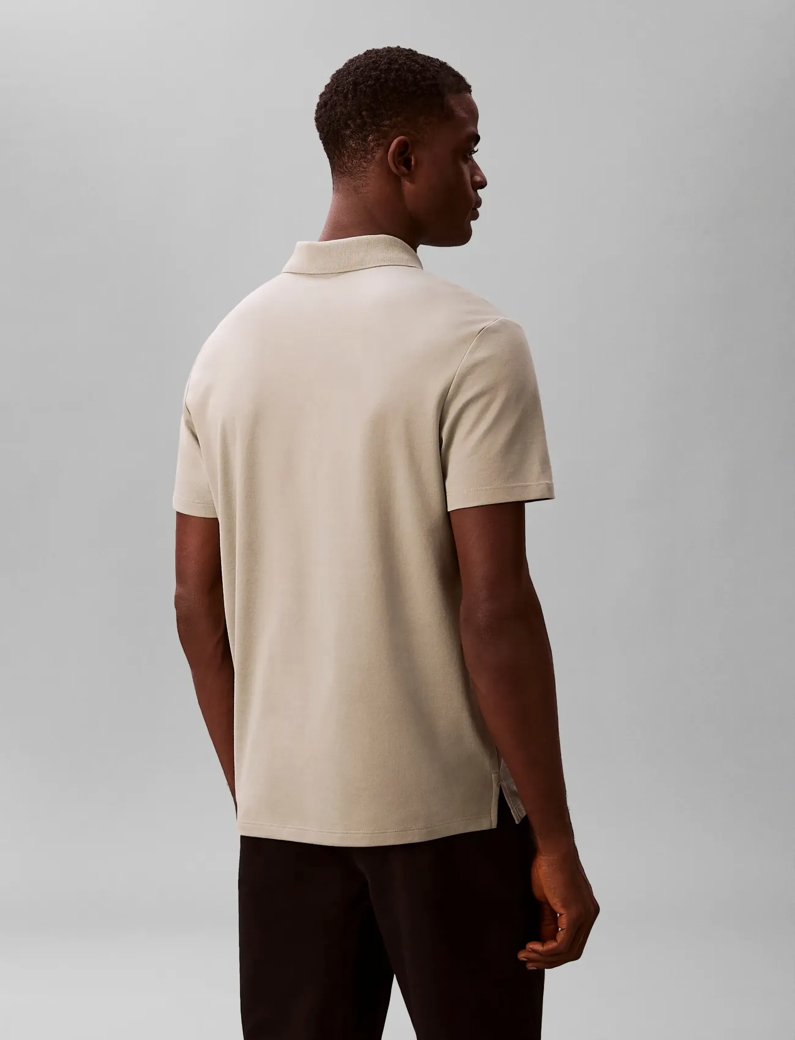 Calvin Klein - SS TECH INTERLOCK POLO - kortærmede poloer - shadow - 2