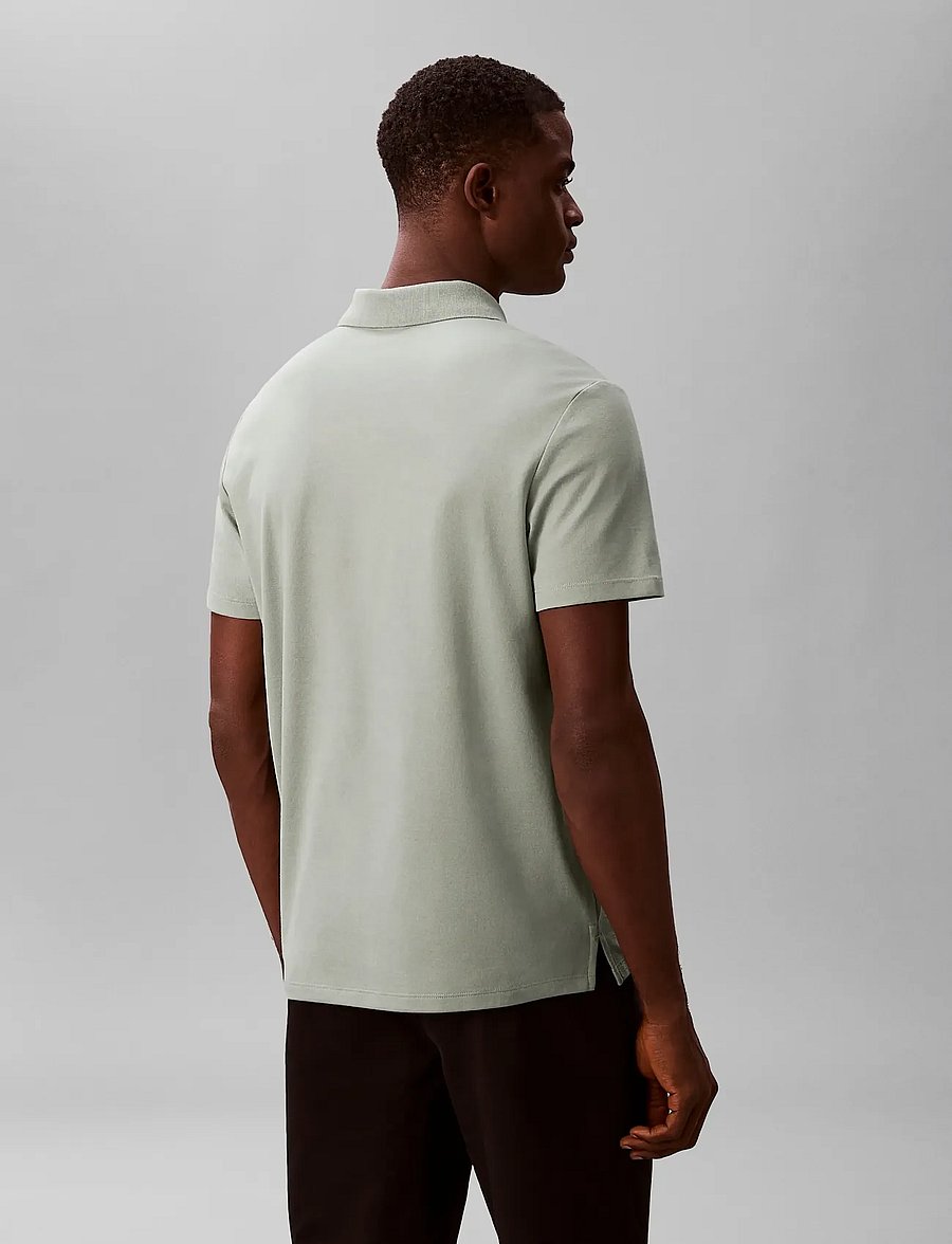 Calvin Klein - SS TECH INTERLOCK POLO - kortärmade pikéer - shadow - 2
