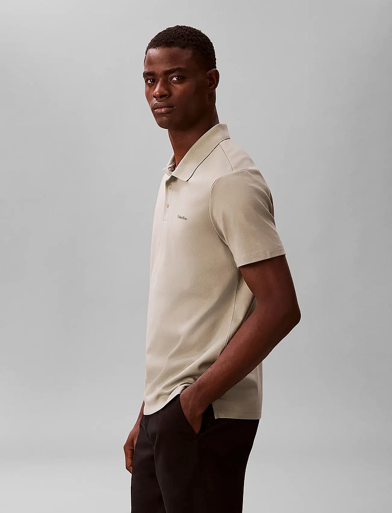 Calvin Klein - SS TECH INTERLOCK POLO - kortärmade pikéer - shadow - 4