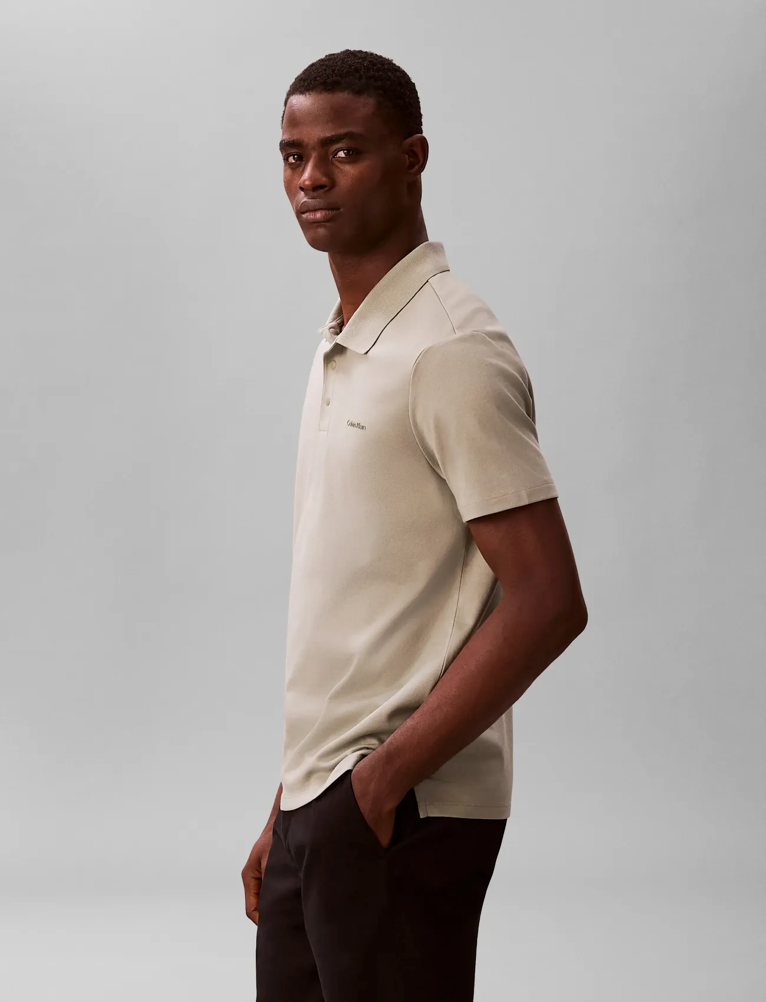 Calvin Klein - SS TECH INTERLOCK POLO - kurzärmelig - shadow - 4