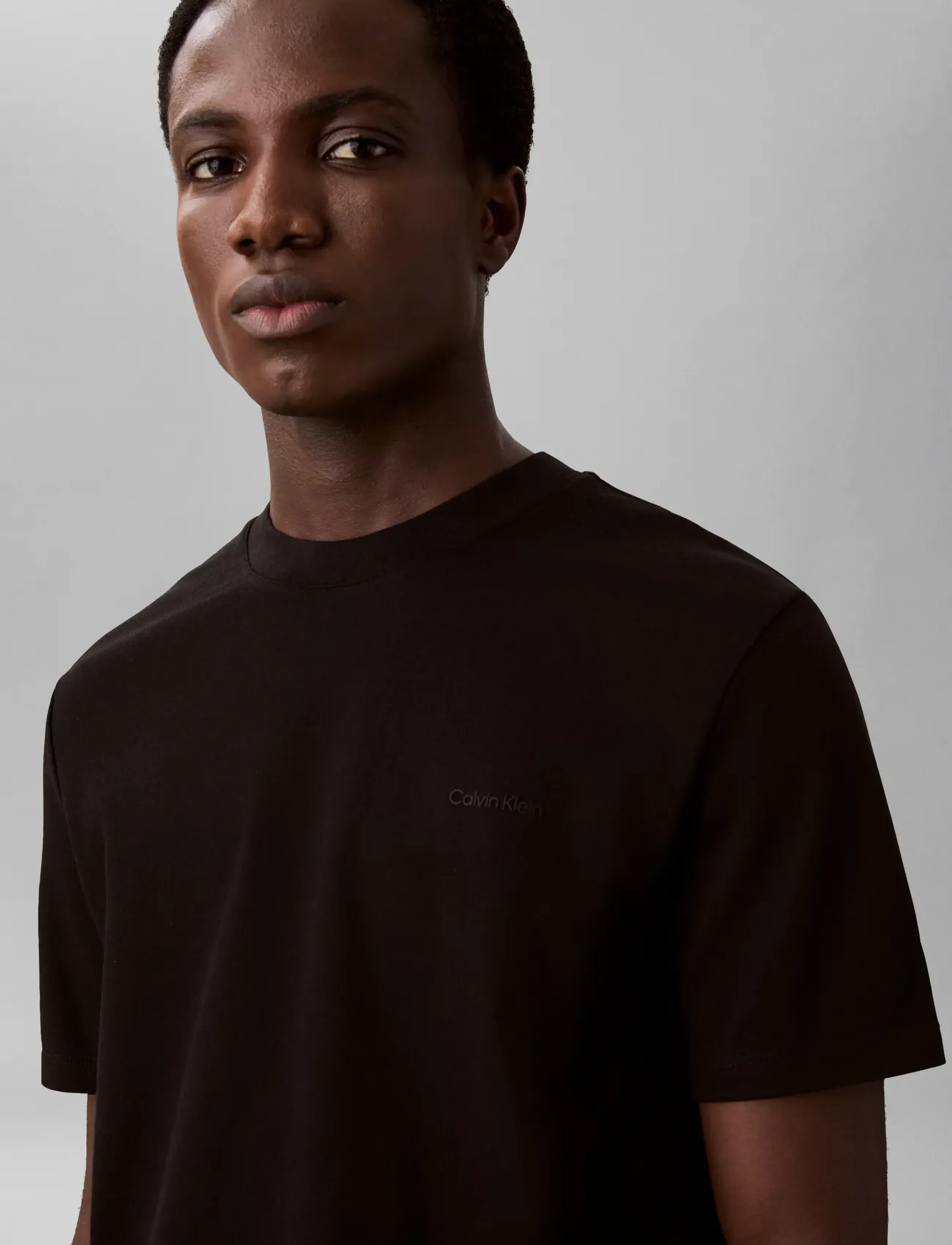 Calvin Klein - SS TECH INTERLOCK CREWNK TEE - short-sleeved t-shirts - black - 5