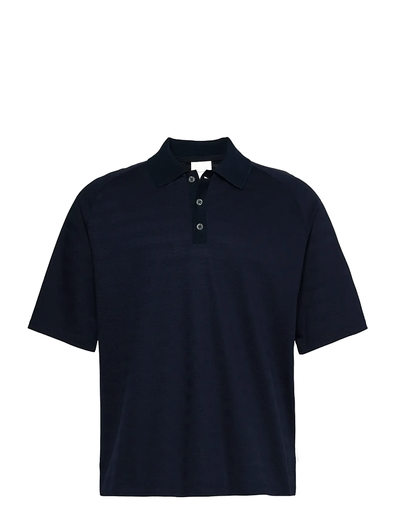 Calvin Klein - SS EASY BAR JACQUARD POLO - polos à manches courtes - dark sapphire - 1