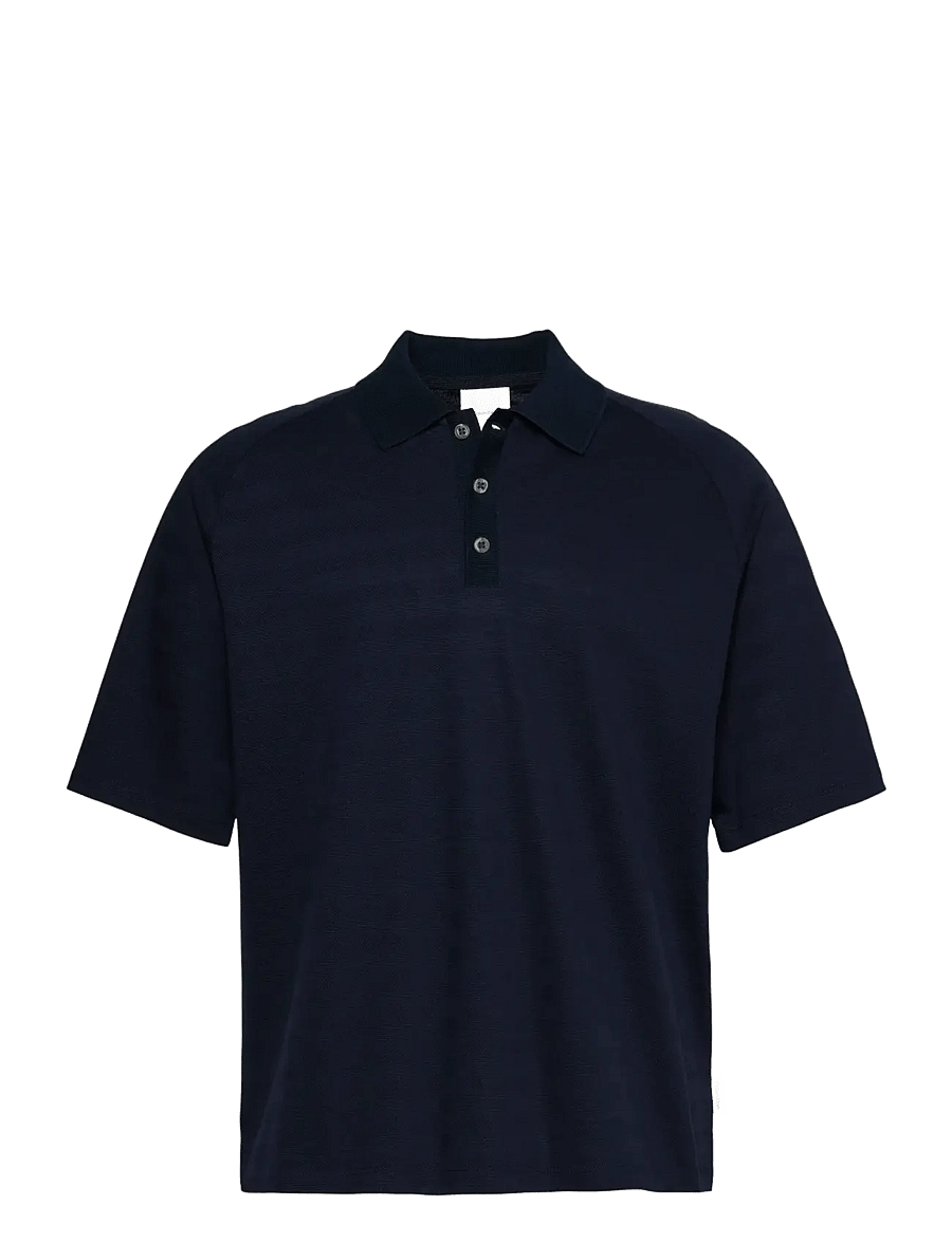 Calvin Klein - SS EASY BAR JACQUARD POLO - kurzärmelig - dark sapphire - 1