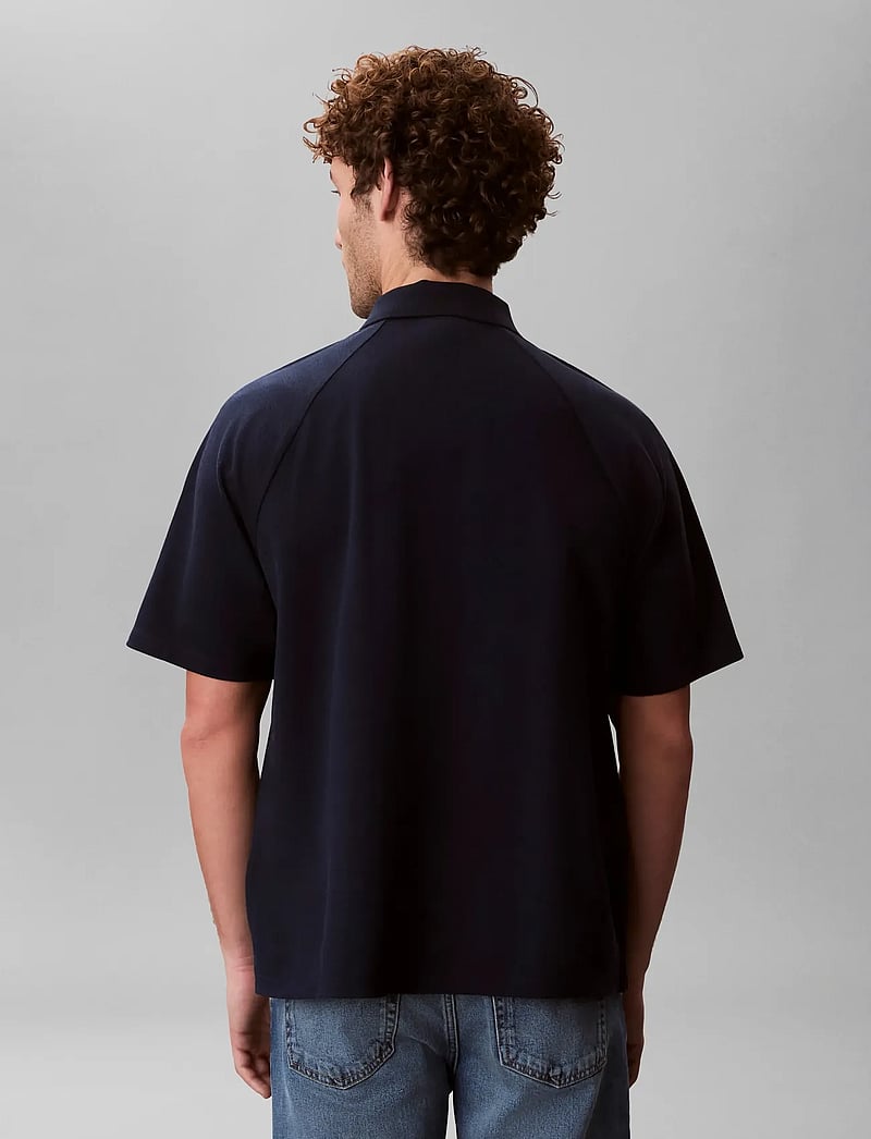 Calvin Klein - SS EASY BAR JACQUARD POLO - polos à manches courtes - dark sapphire - 2