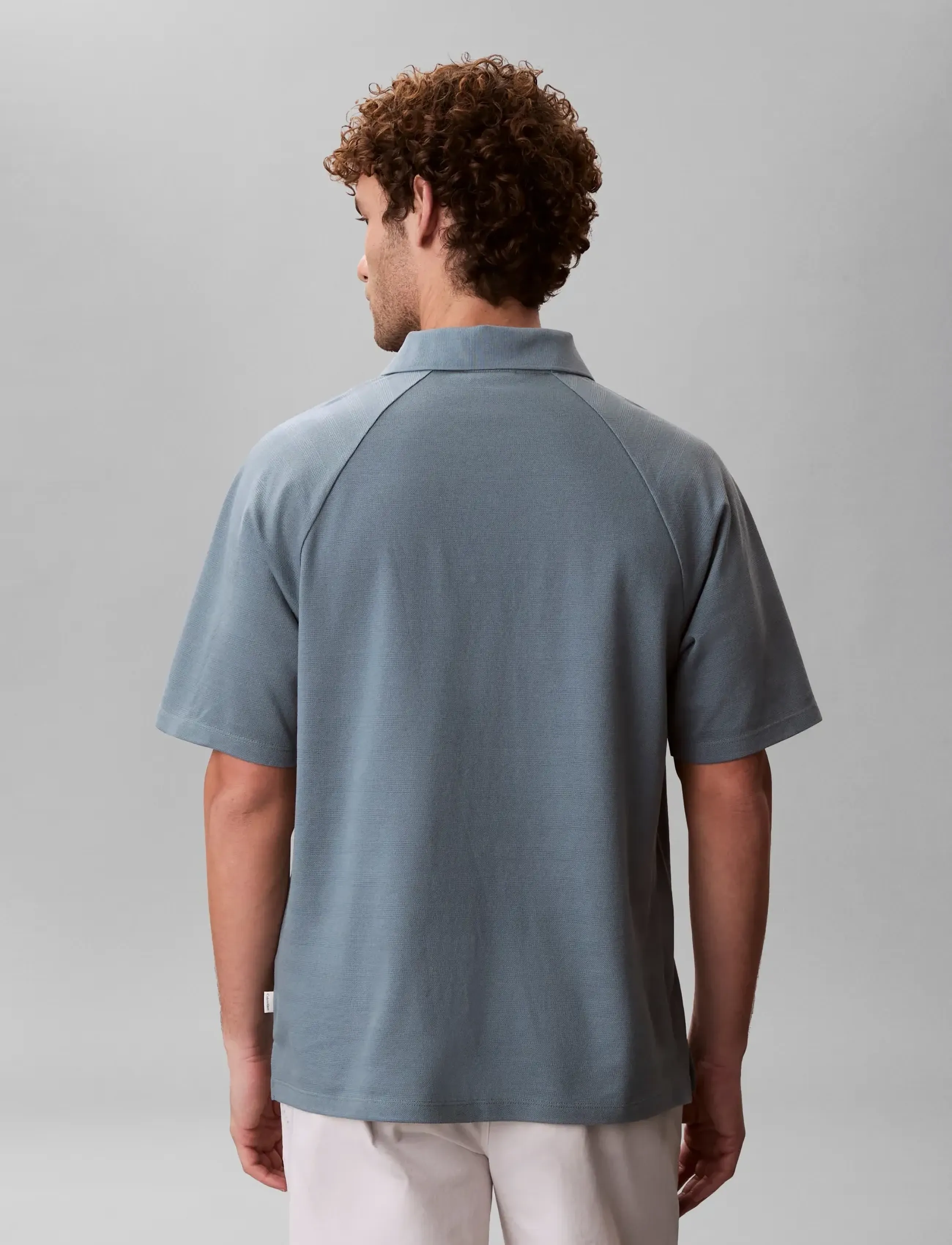 Calvin Klein - SS EASY BAR JACQUARD POLO - kortärmade pikéer - frosted spruce - 2
