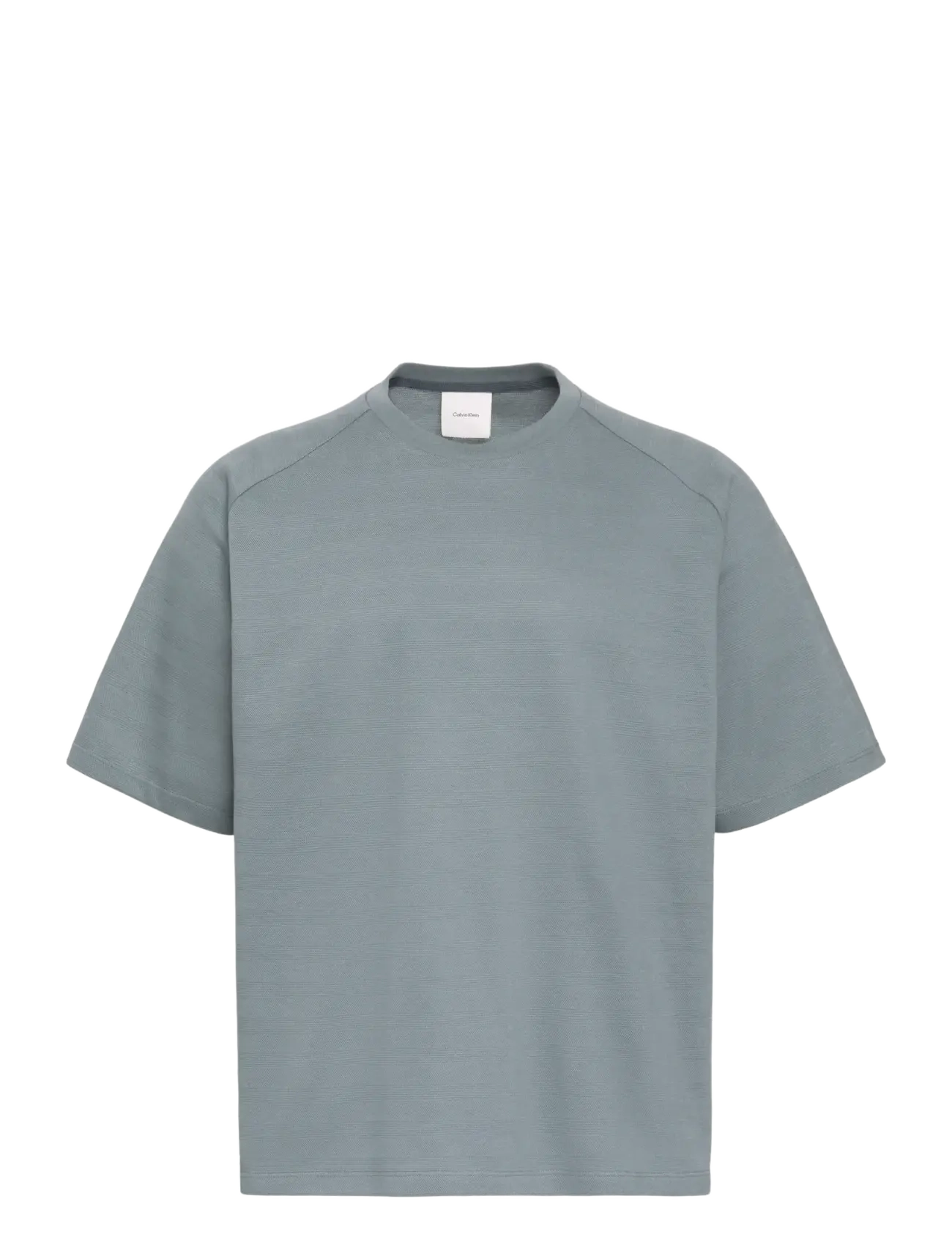 CALVIN KLEIN Ss Easy Bar Jacquard Crewnk Tee Grau - XL - Herren