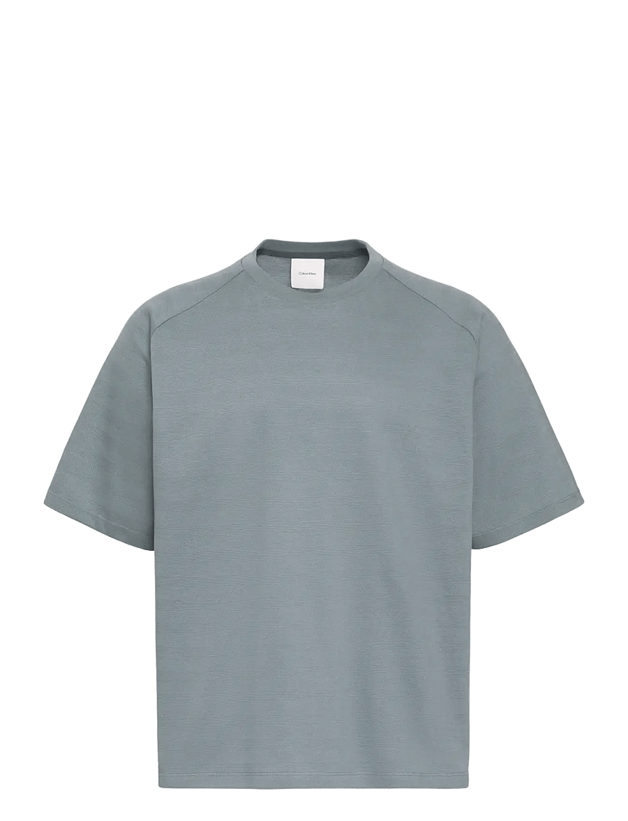 Calvin Klein - SS EASY BAR JACQUARD CREWNK TEE - lühikeste varrukatega t-särgid - frosted spruce - 1