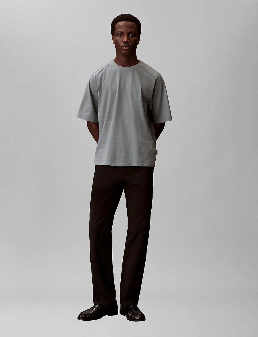 Calvin Klein - SS EASY BAR JACQUARD CREWNK TEE - lühikeste varrukatega t-särgid - frosted spruce - 0