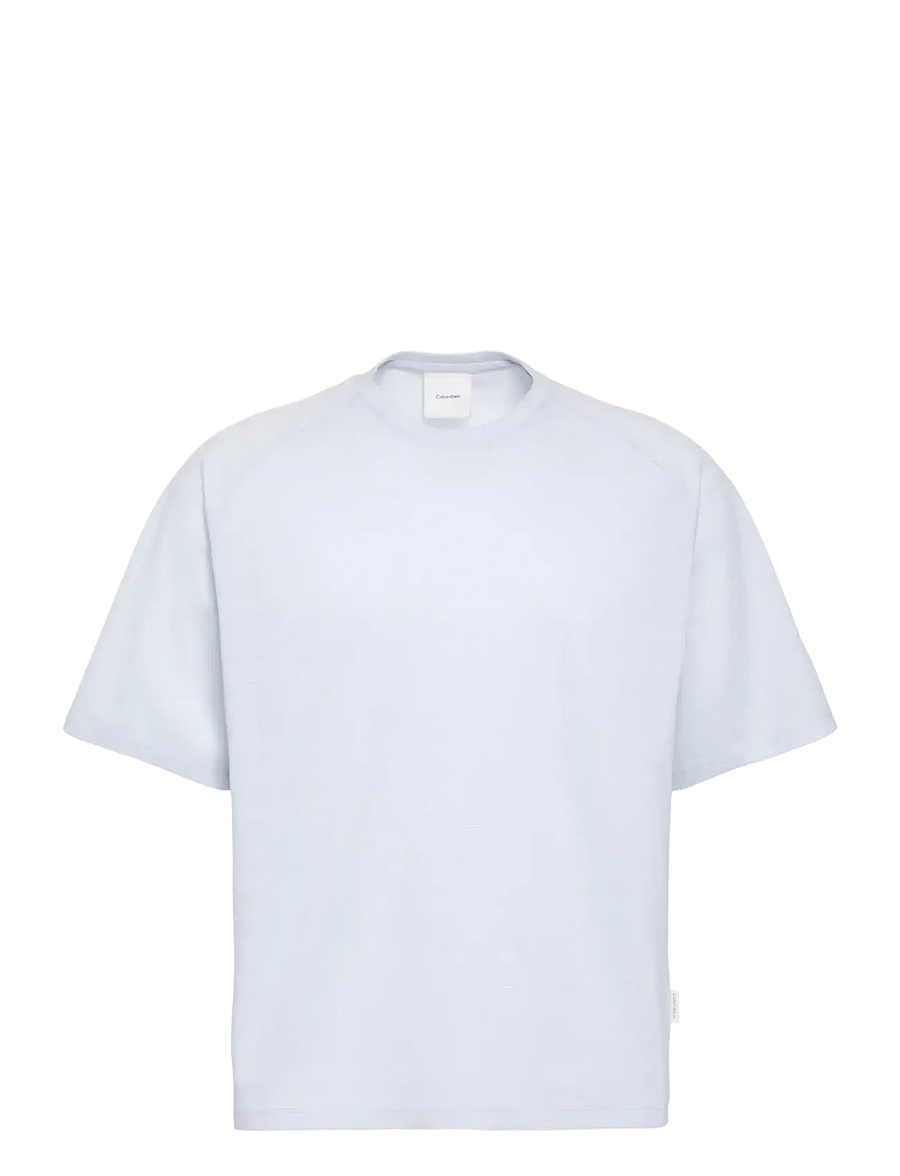 Calvin Klein - SS EASY BAR JACQUARD CREWNK TEE - kurzärmelige t-shirts - plein air - 1