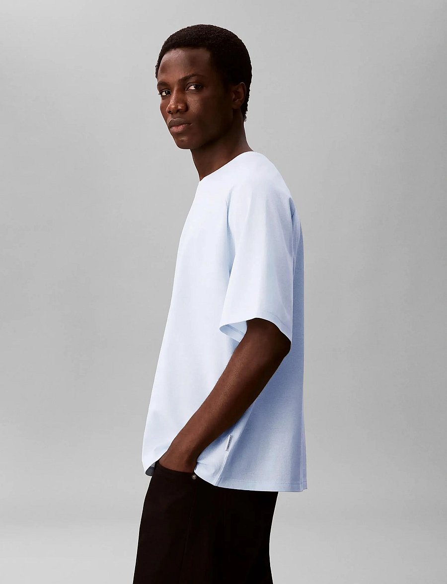 Calvin Klein - SS EASY BAR JACQUARD CREWNK TEE - kurzärmelige t-shirts - plein air - 2