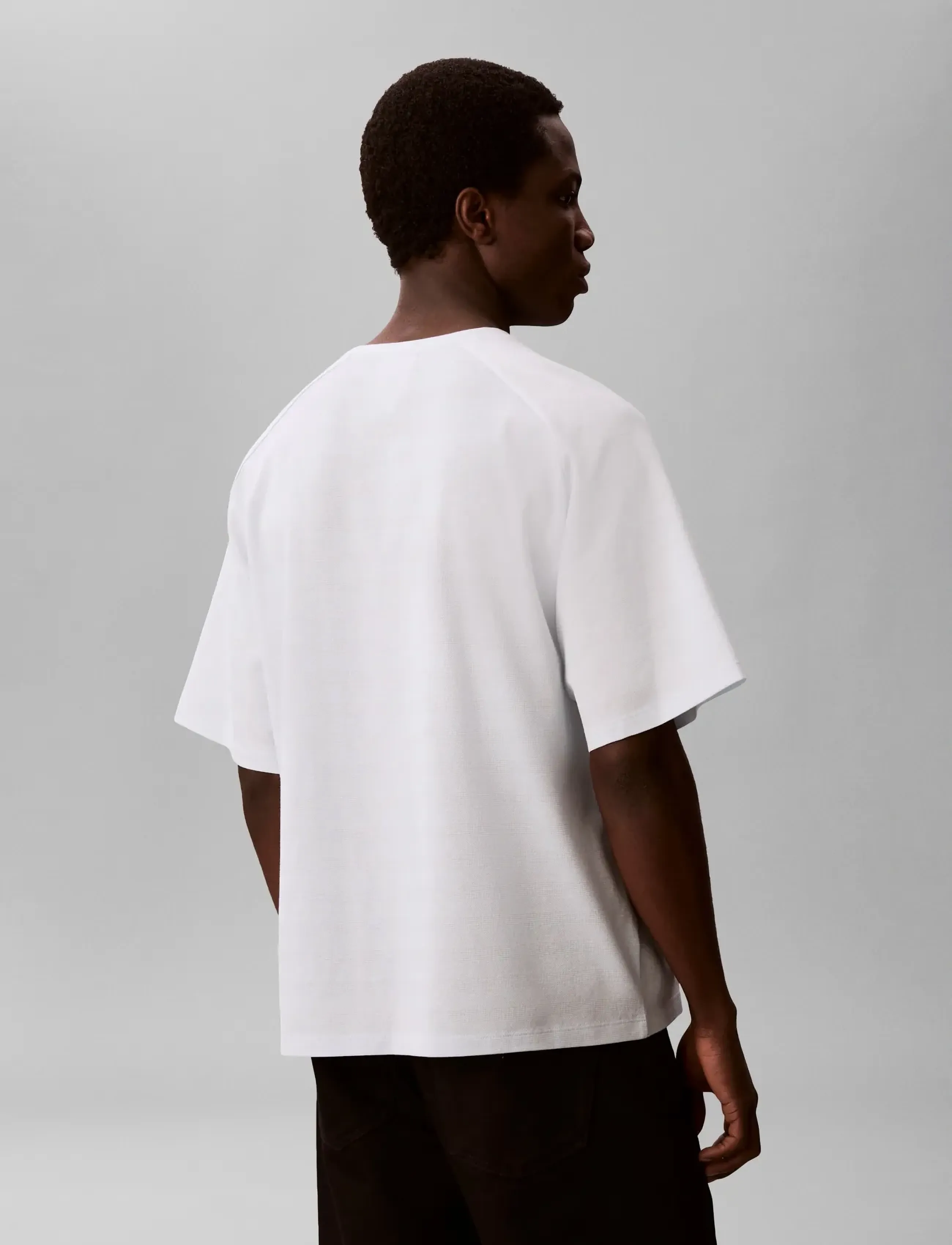 Calvin Klein - SS EASY BAR JACQUARD CREWNK TEE - kortærmede t-shirts - plein air - 2