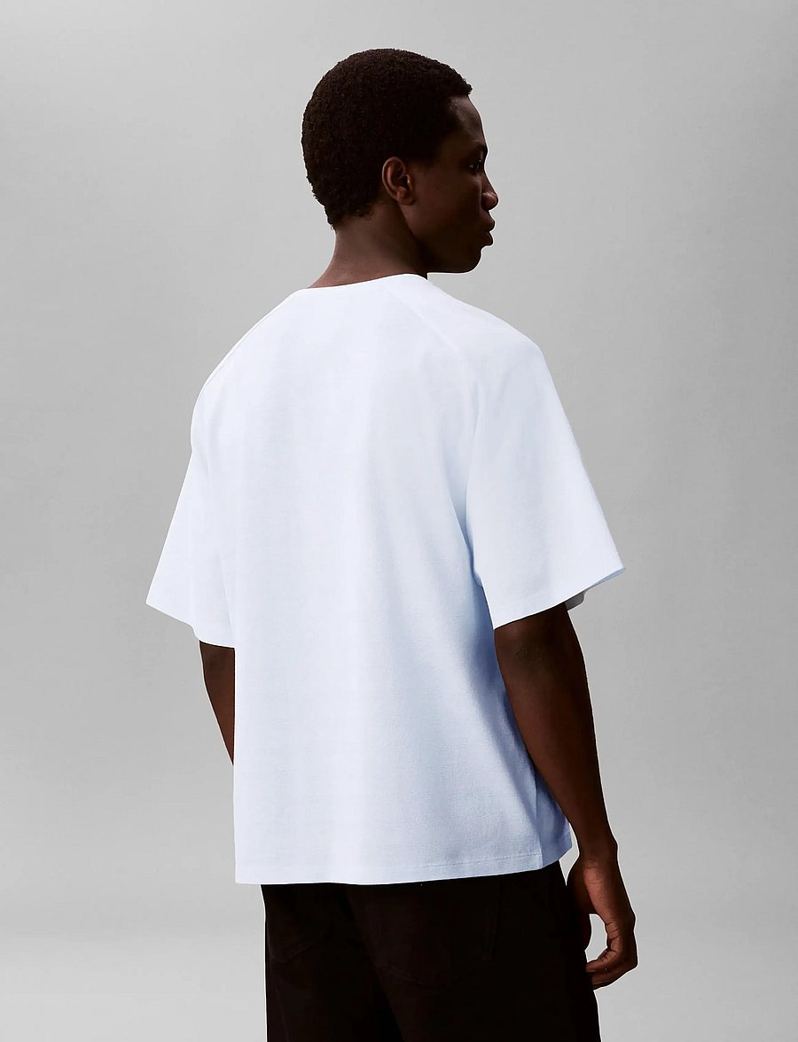 Calvin Klein - SS EASY BAR JACQUARD CREWNK TEE - kurzärmelige t-shirts - plein air - 3