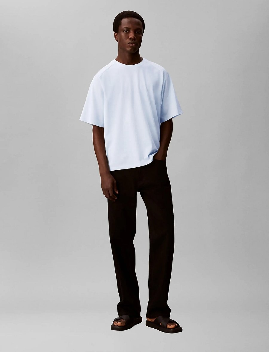 Calvin Klein - SS EASY BAR JACQUARD CREWNK TEE - kurzärmelige t-shirts - plein air - 4