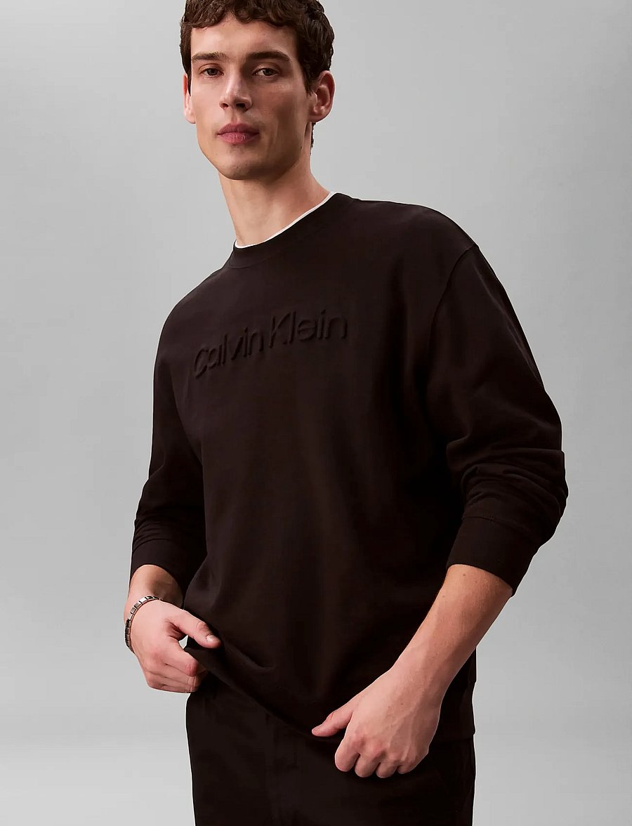 Calvin Klein - EU SPORTSWEAR GRAPHIC CREWNECK - dressipluusid - black - 4