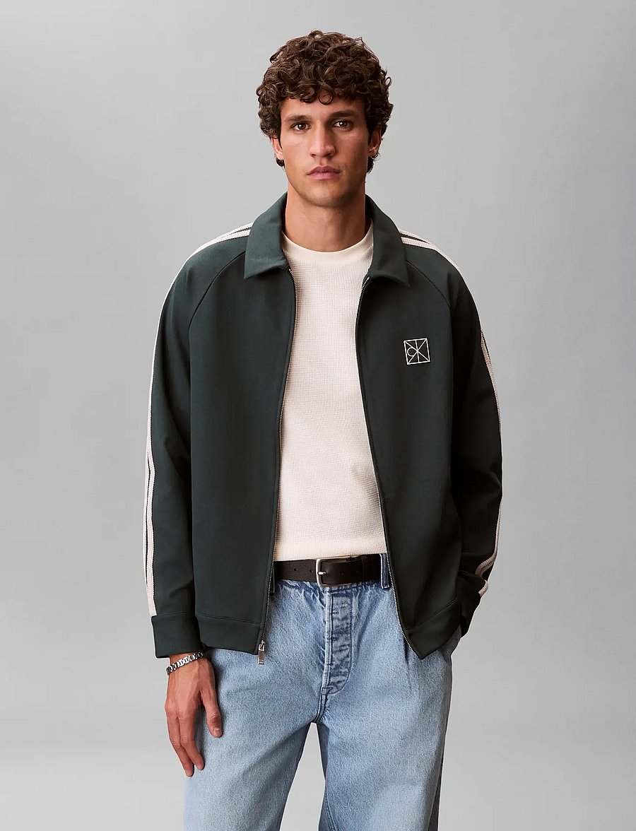 Calvin Klein - LS LUXE PONTE TRACK JACKET - dark teal - 4