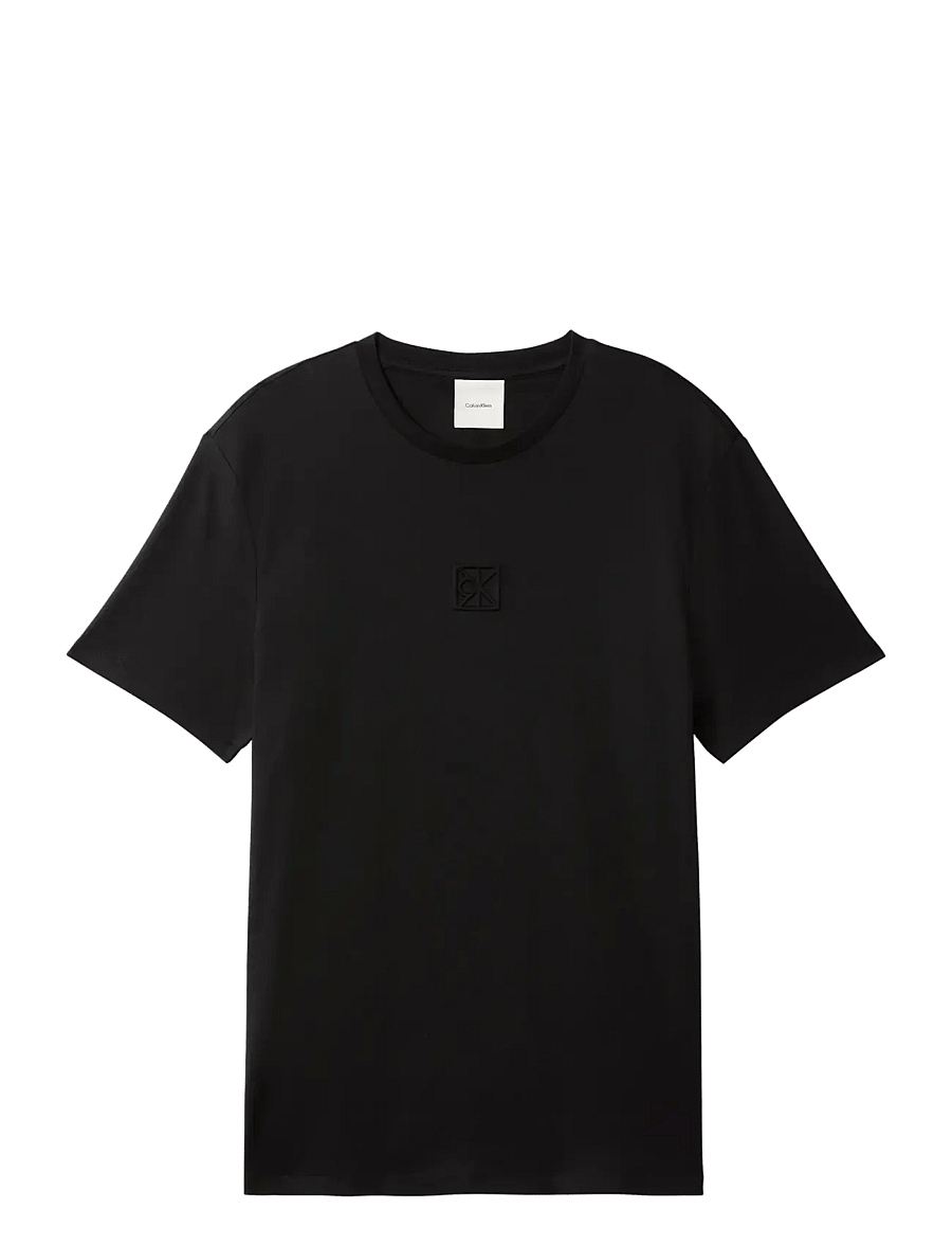 Calvin Klein - SS SUPIMA EMBLEM LOGO TEE - lühikeste varrukatega t-särgid - black - 1