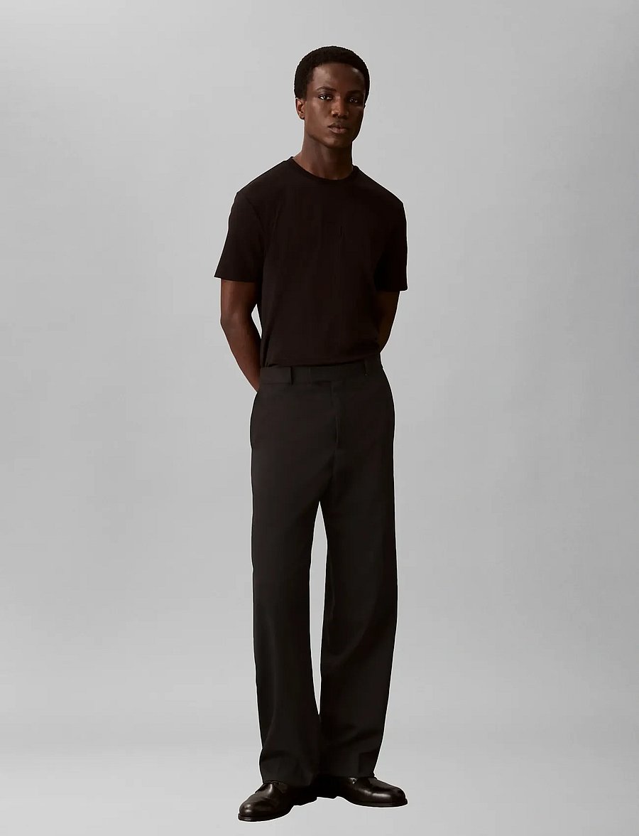 Calvin Klein - SS SUPIMA EMBLEM LOGO TEE - lühikeste varrukatega t-särgid - black - 3