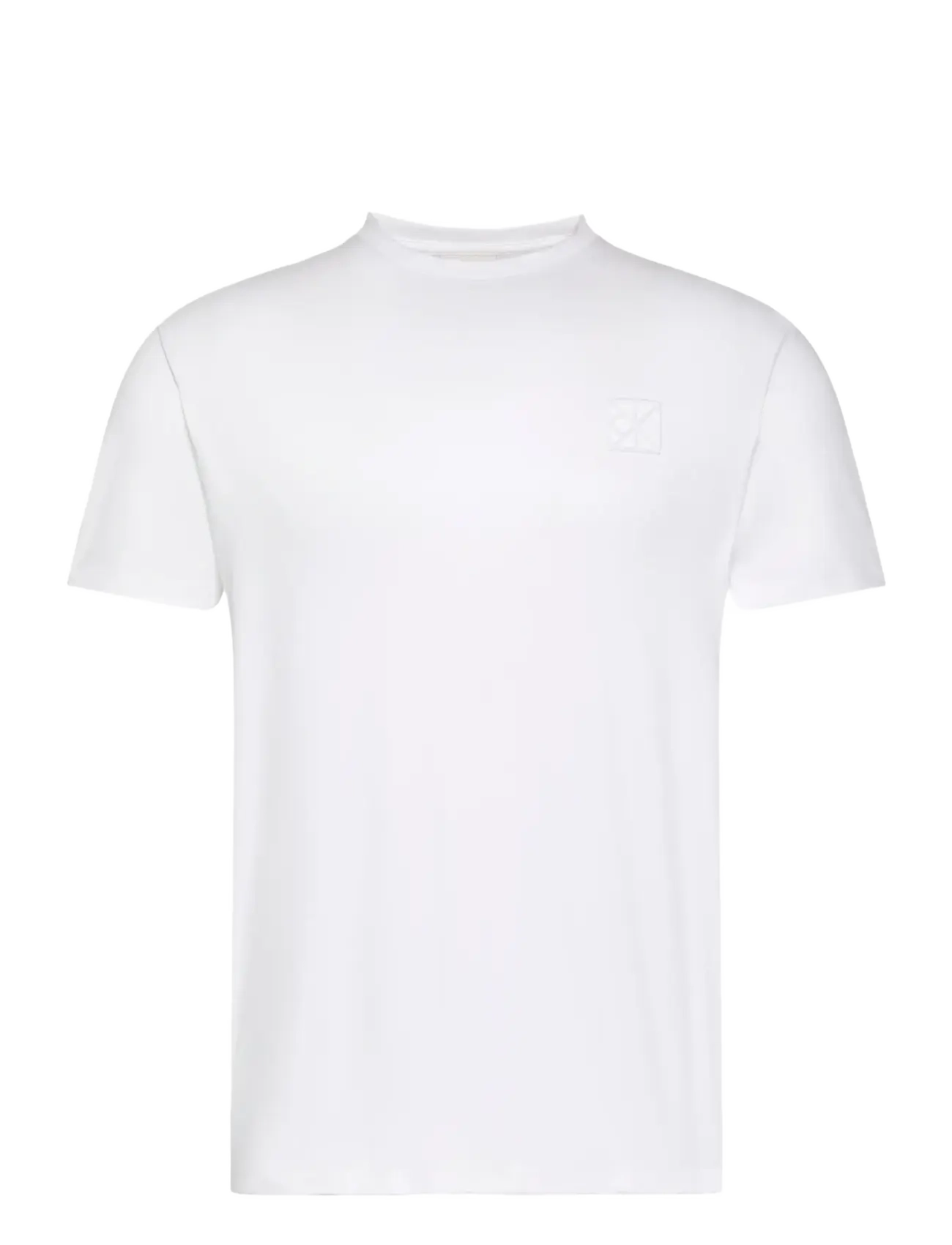 Calvin Klein SS SUPIMA EMBLEM LOGO TEE - Calvin Klein - BRIGHT WHITE / white