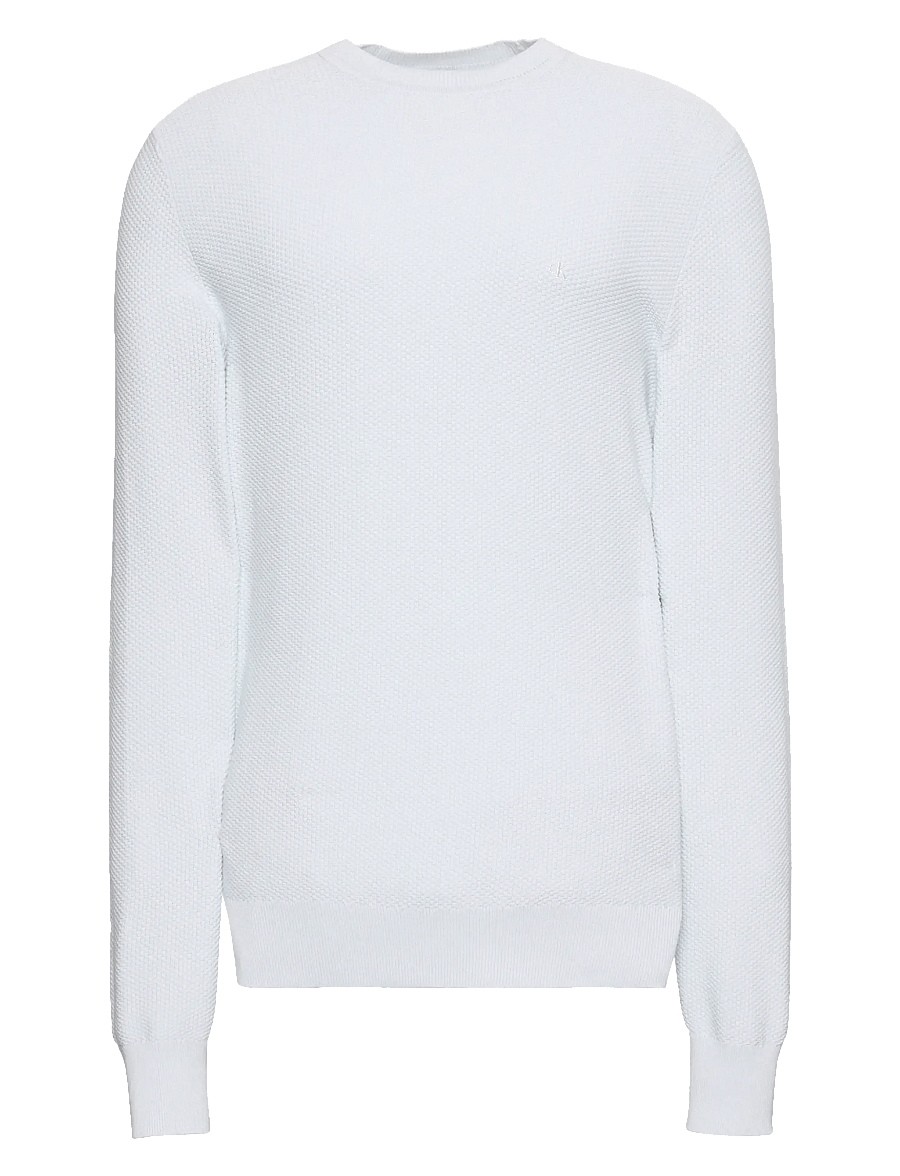 Calvin Klein - LS TEXTURED COTTON CREWNK SWEATE - round necks - plein air - 0