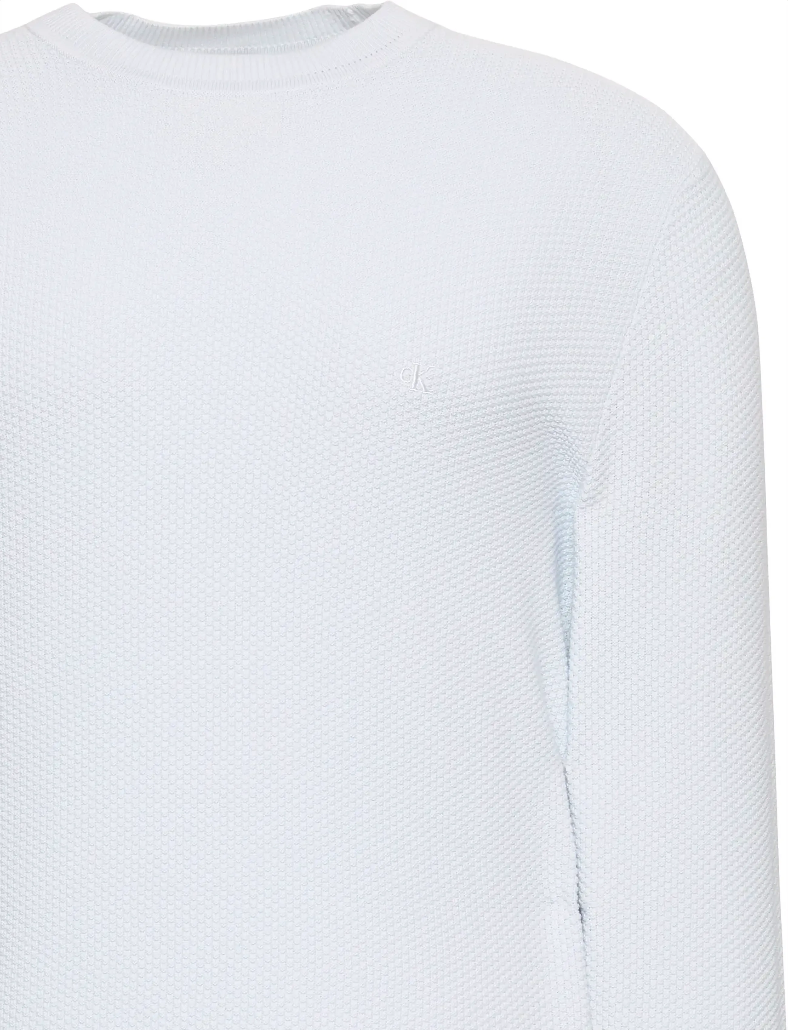 Calvin Klein - LS TEXTURED COTTON CREWNK SWEATE - Ümmarguse kaelusega kudumid - plein air - 2