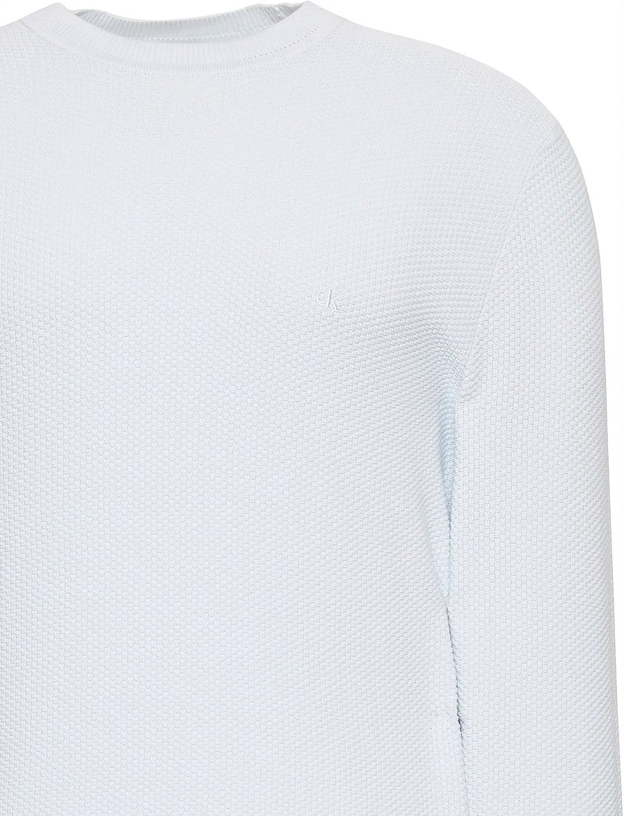 Calvin Klein - LS TEXTURED COTTON CREWNK SWEATE - round necks - plein air - 2