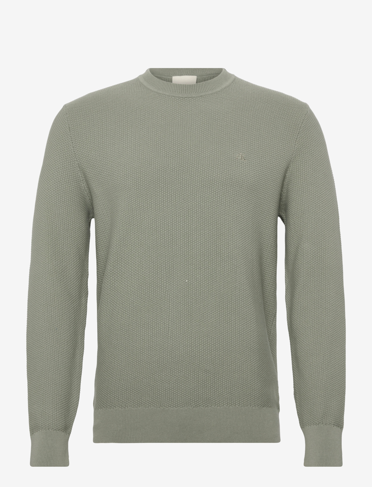 Calvin Klein - LS TEXTURED COTTON CREWNK SWEATE - rund hals - shadow - 0