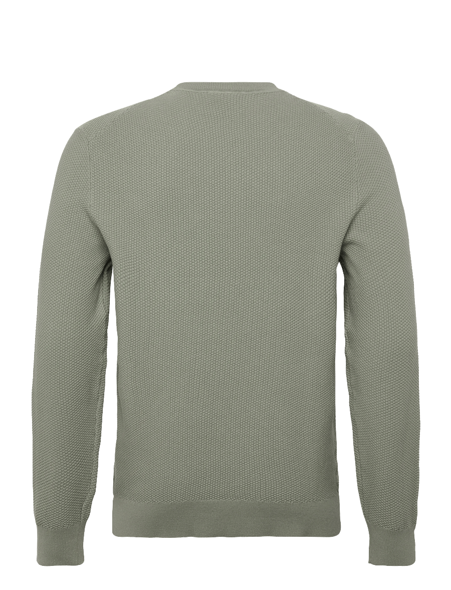 Calvin Klein - LS TEXTURED COTTON CREWNK SWEATE - round necks - shadow - 2