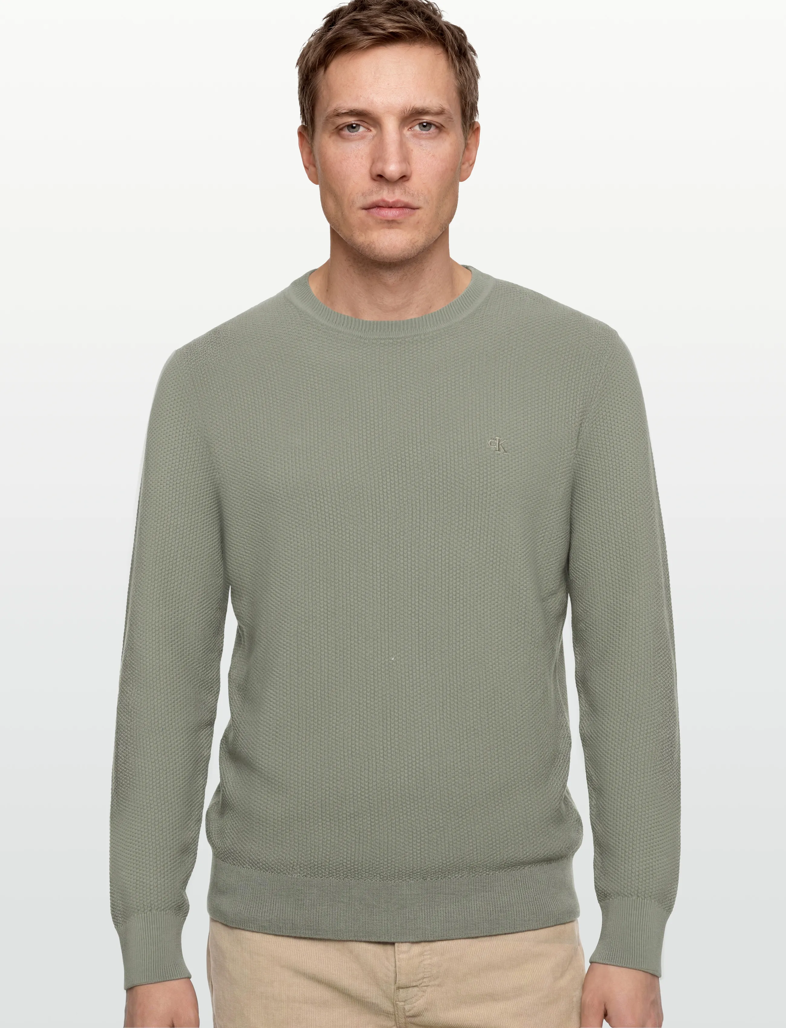 Calvin Klein - LS TEXTURED COTTON CREWNK SWEATE - rundhals - shadow - 3