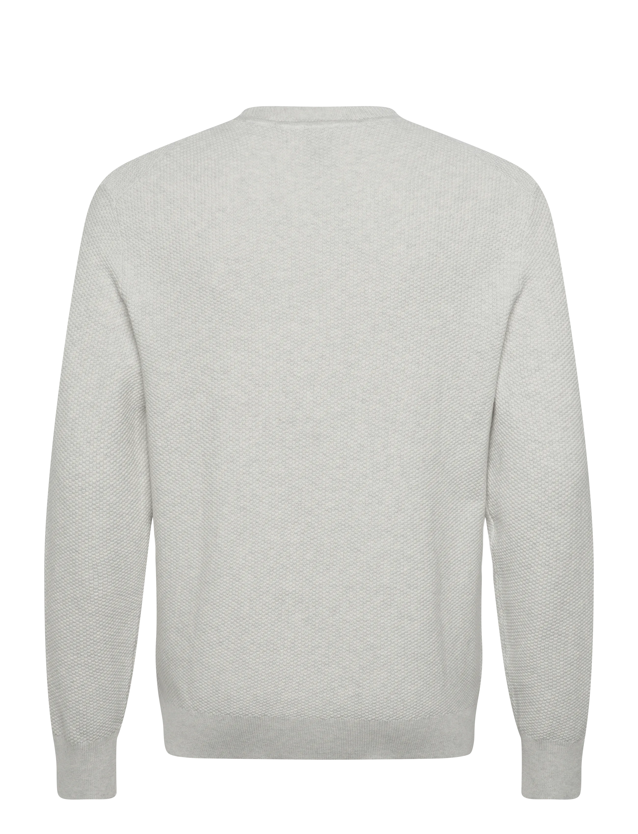 Calvin Klein - LS TEXTURED COTTON CREWNK SWEATE - Ümmarguse kaelusega kudumid - snow heather - 1