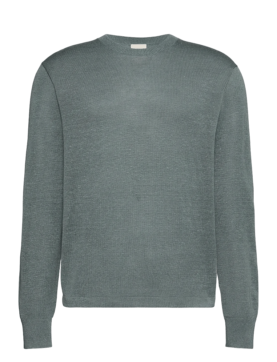 Calvin Klein - LS LINEN BLEND CREW SWTR 12GG - rund hals - frosted spruce - 1