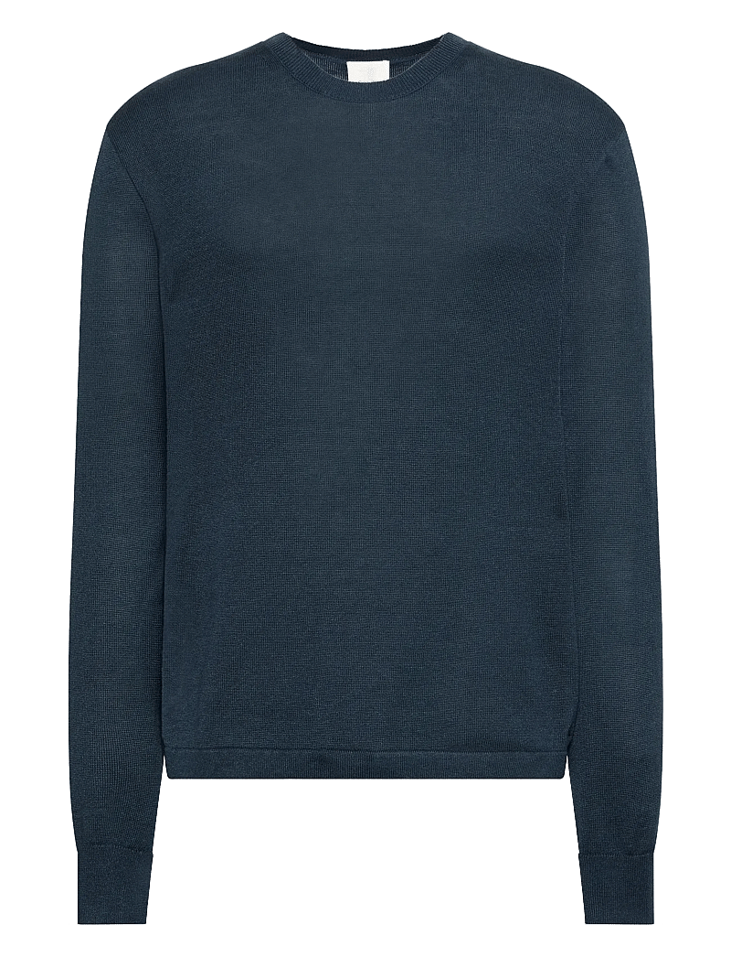 Calvin Klein - LS LINEN BLEND CREW SWTR 12GG - rund hals - navy stone - 1