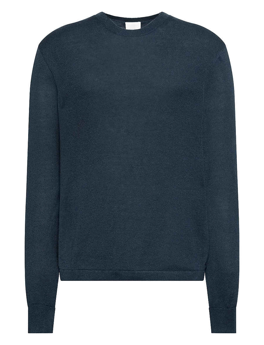 Calvin Klein - LS LINEN BLEND CREW SWTR 12GG - Ümmarguse kaelusega kudumid - navy stone - 1