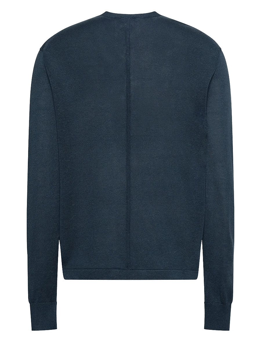Calvin Klein - LS LINEN BLEND CREW SWTR 12GG - Ümmarguse kaelusega kudumid - navy stone - 2