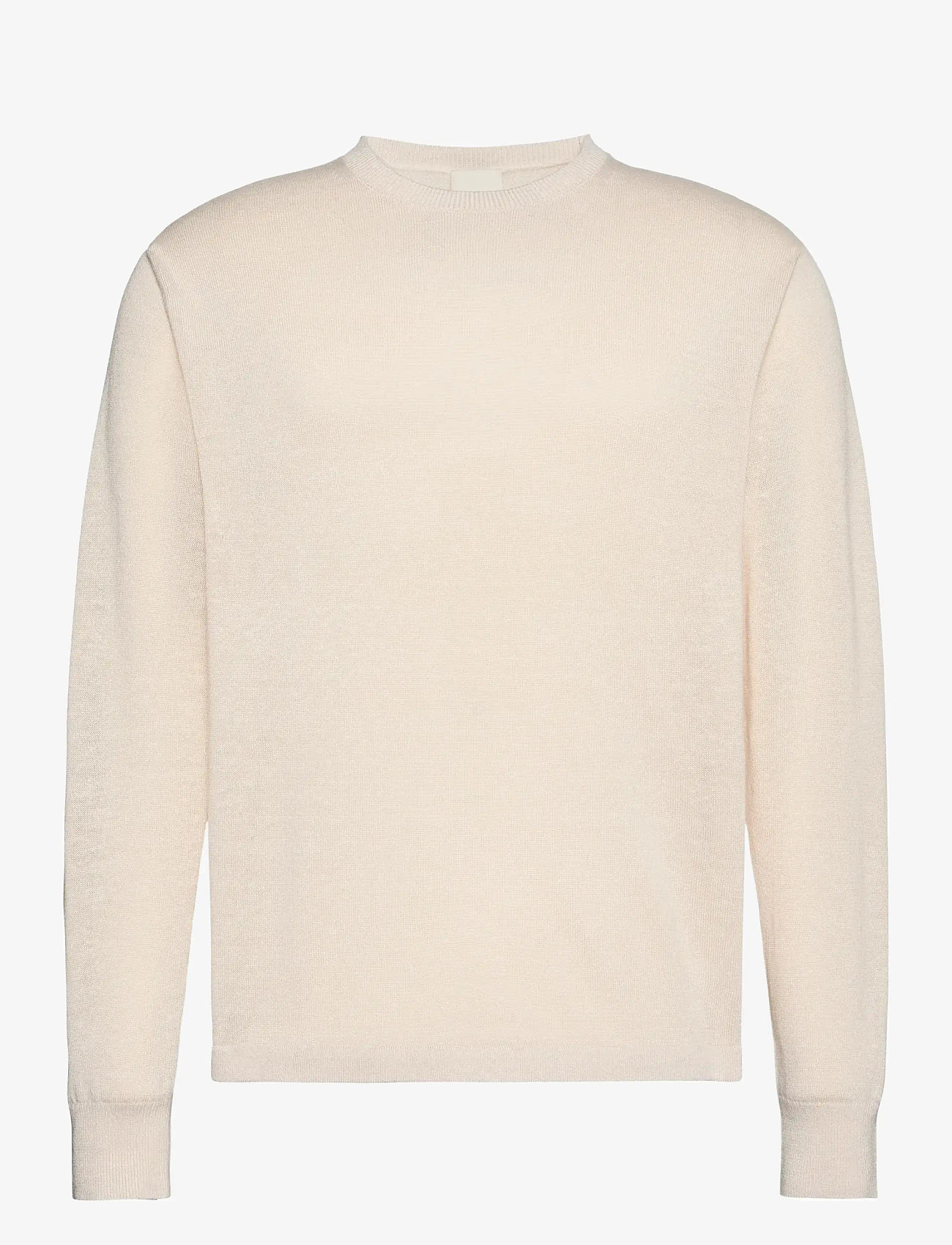 Calvin Klein - LS LINEN BLEND CREW SWTR 12GG - rund hals - white sand - 1