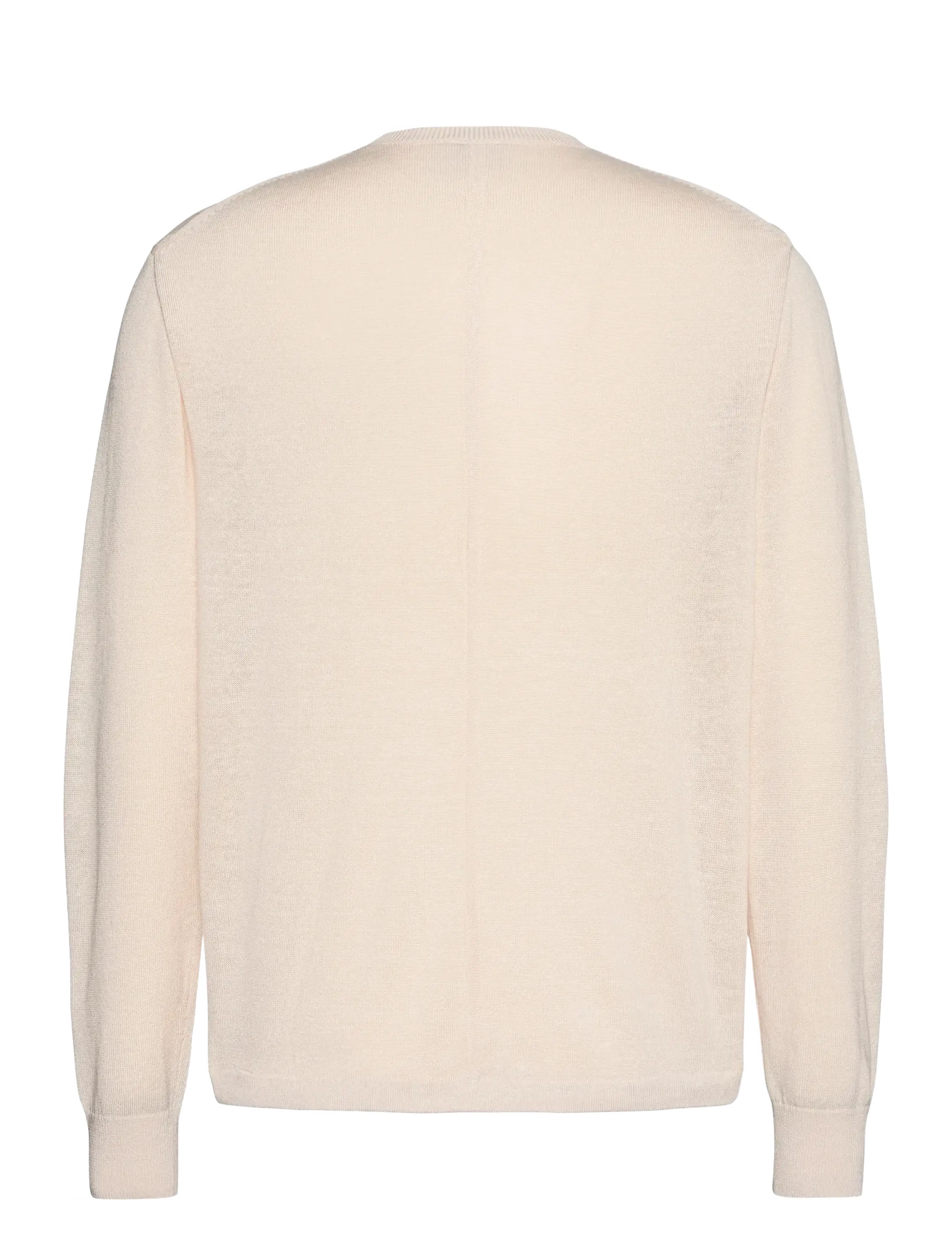 Calvin Klein - LS LINEN BLEND CREW SWTR 12GG - rund hals - white sand - 2