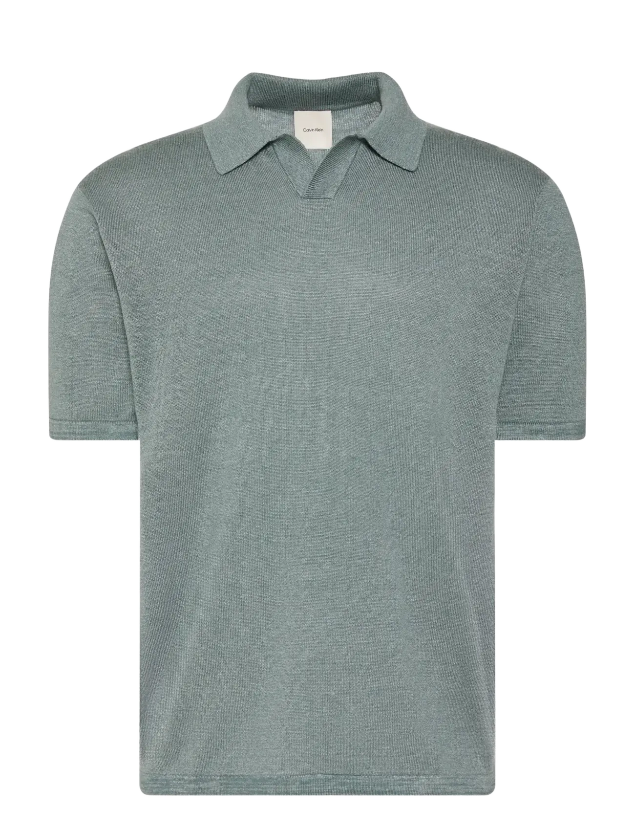 Calvin Klein SS LINEN BLND JOHNNY SWTR 12GG - Strickmode - FROSTED SPRUCE / blue