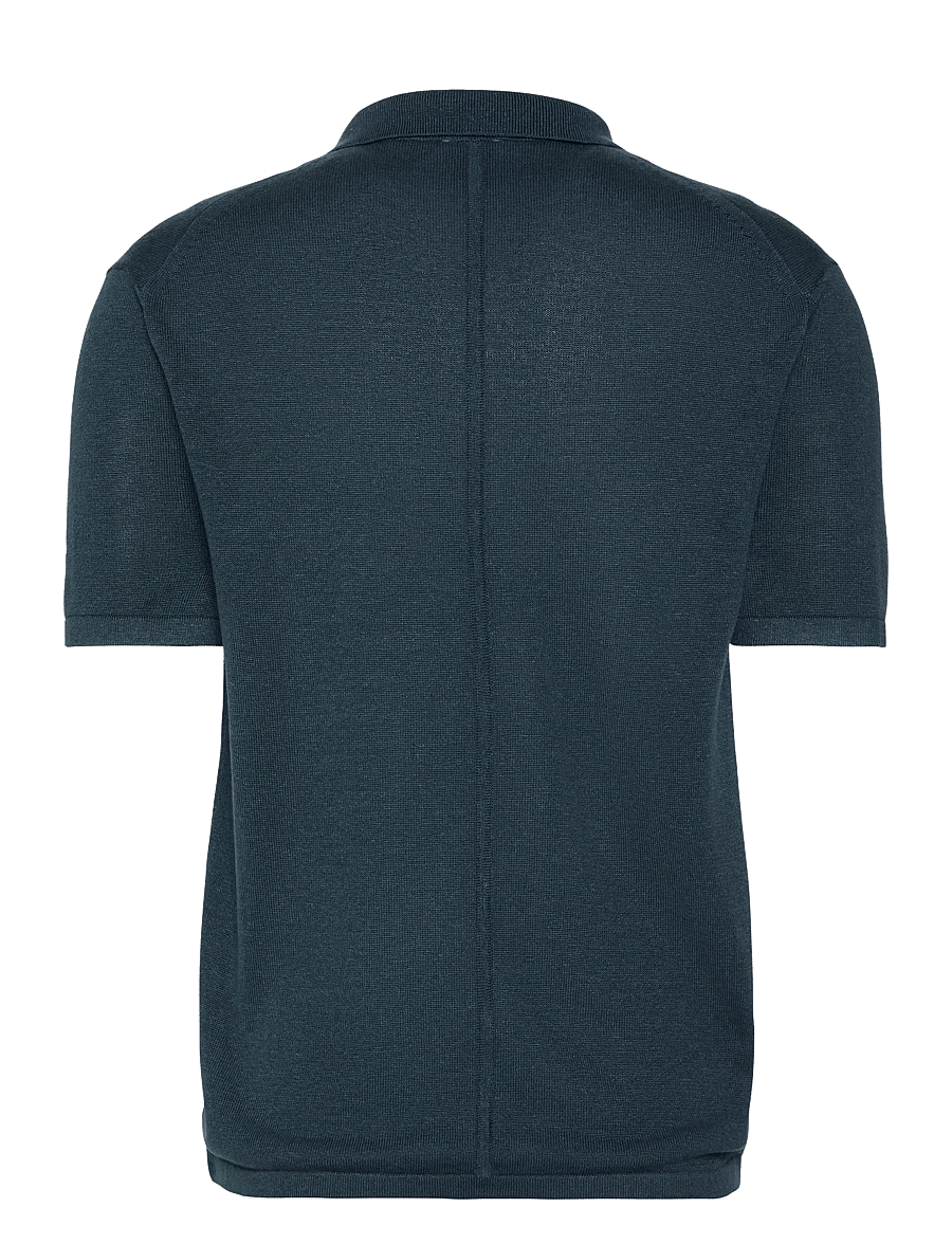 Calvin Klein - SS LINEN BLND JOHNNY SWTR 12GG - polostrik - navy stone - 1