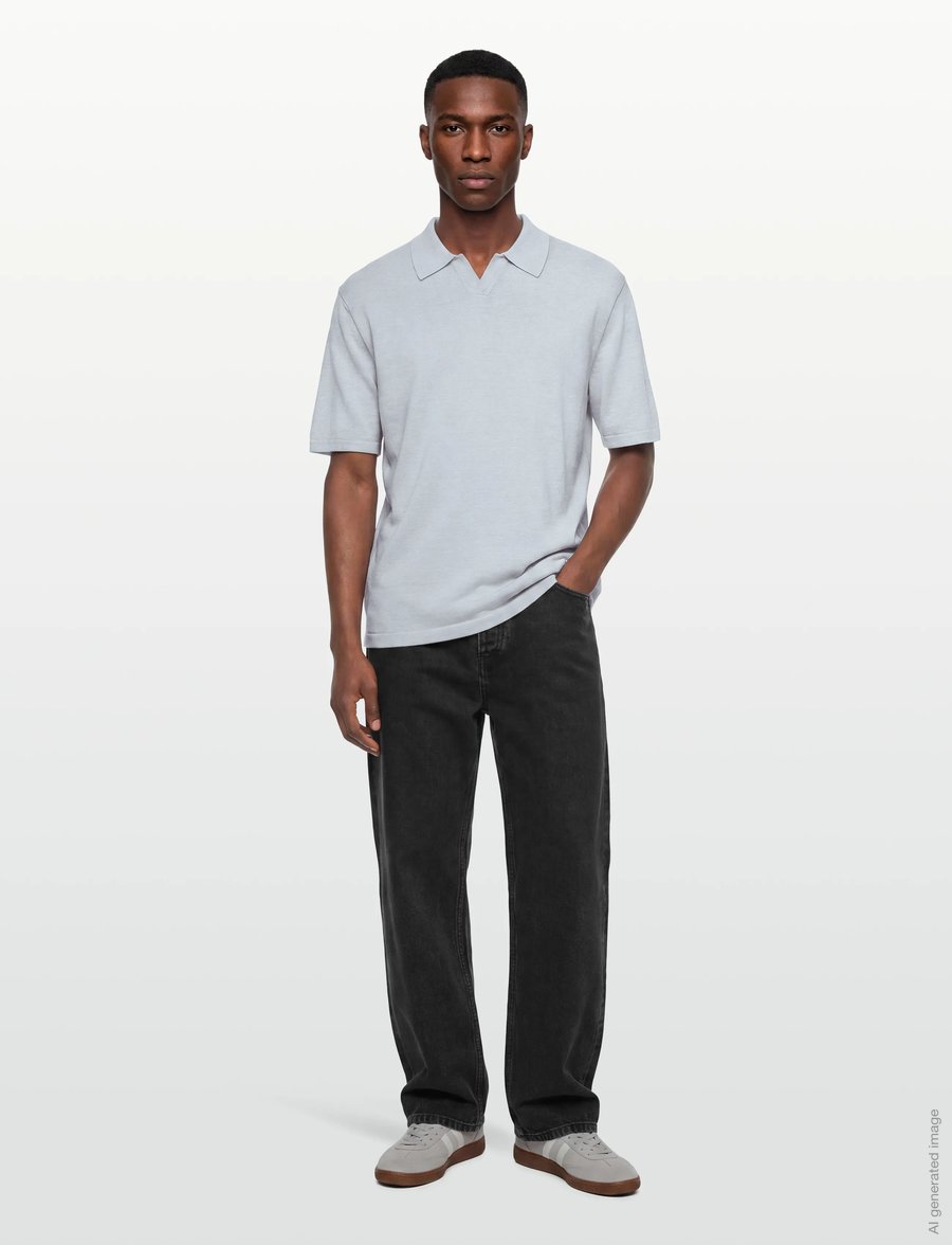 Calvin Klein - SS LINEN BLND JOHNNY SWTR 12GG - polostrik - plein air - 0
