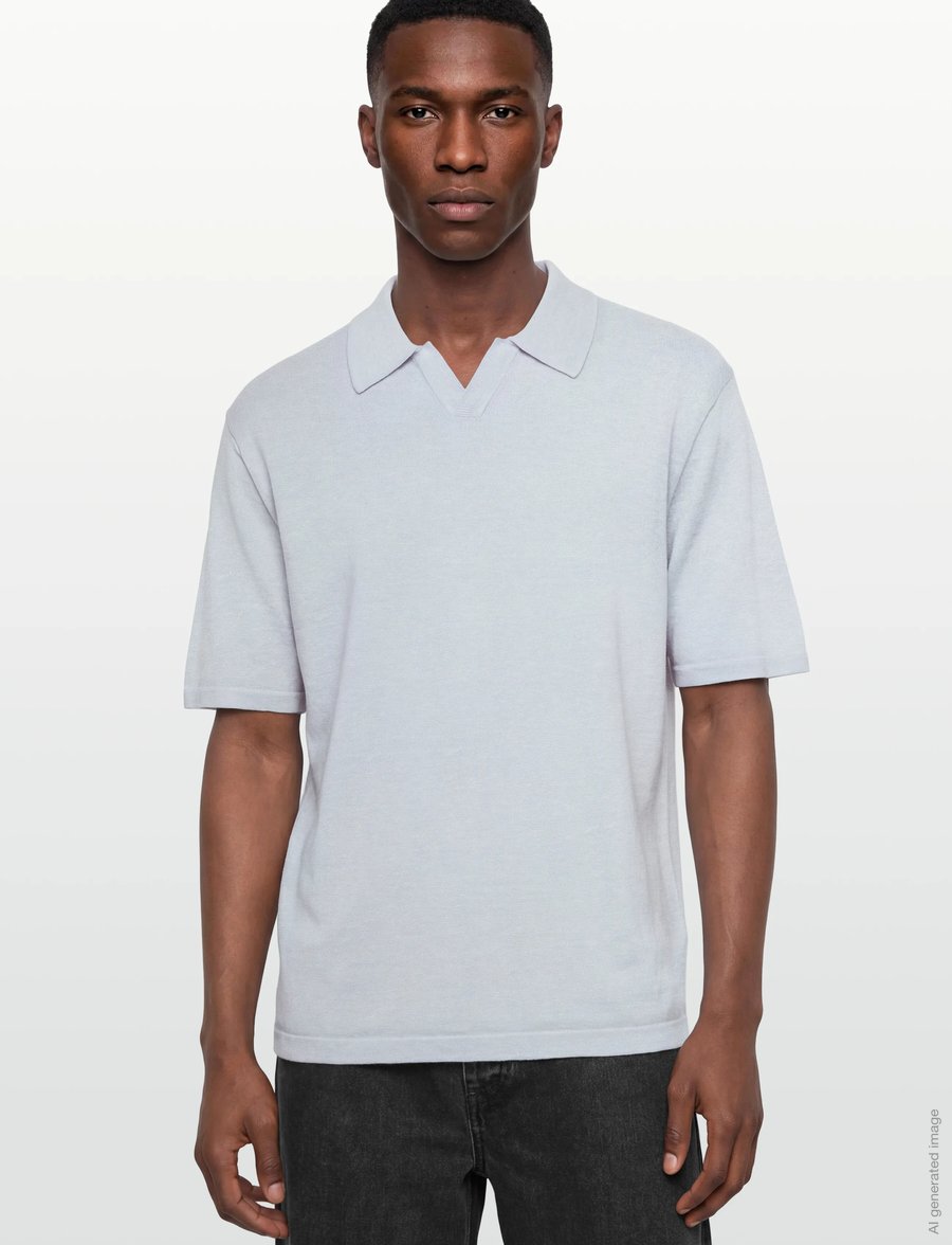 Calvin Klein - SS LINEN BLND JOHNNY SWTR 12GG - polostrik - plein air - 3