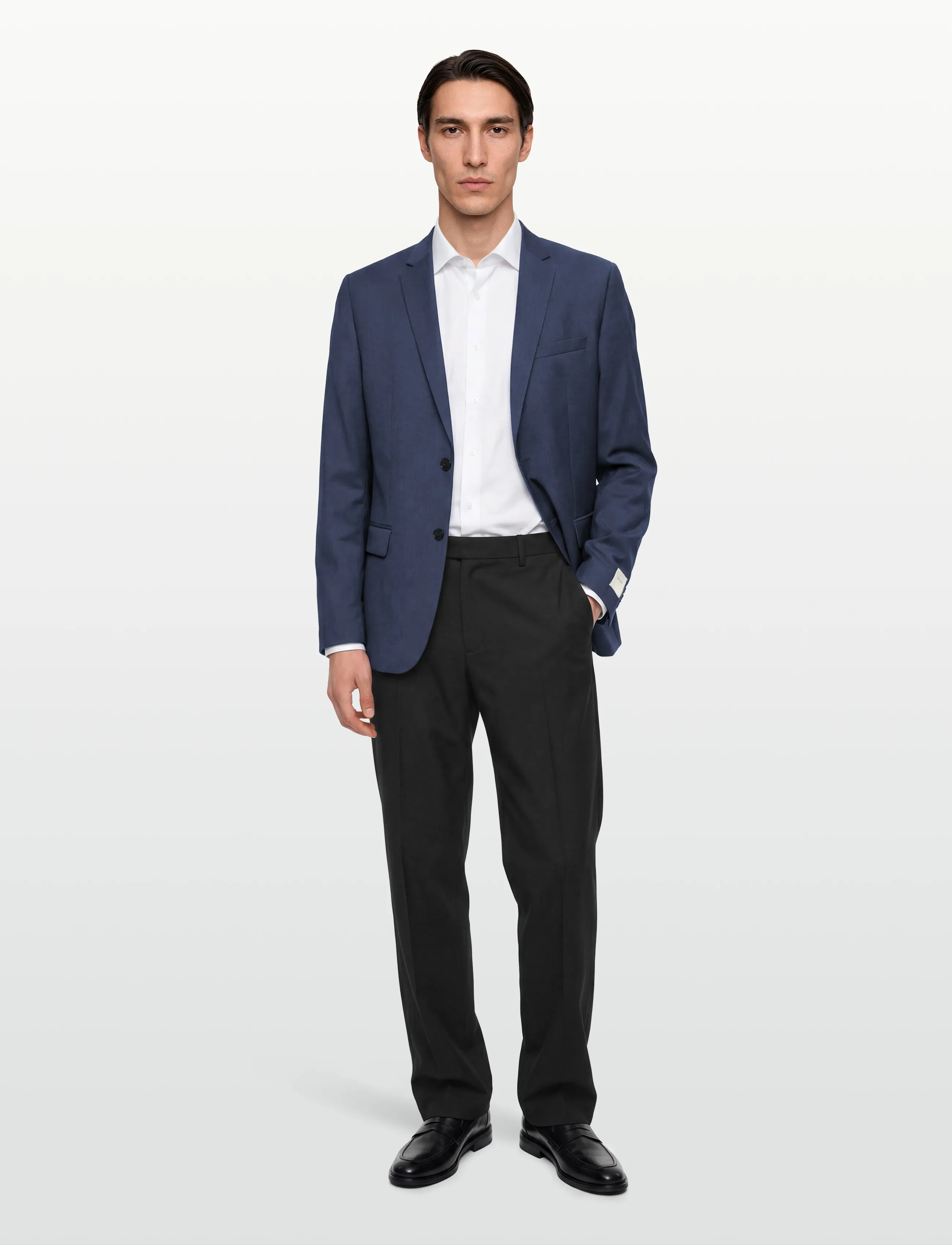 Calvin Klein Ls Micro Check Slim Blazer, 44, Navy, Blazere > Enkeltradede Blazere, Herre