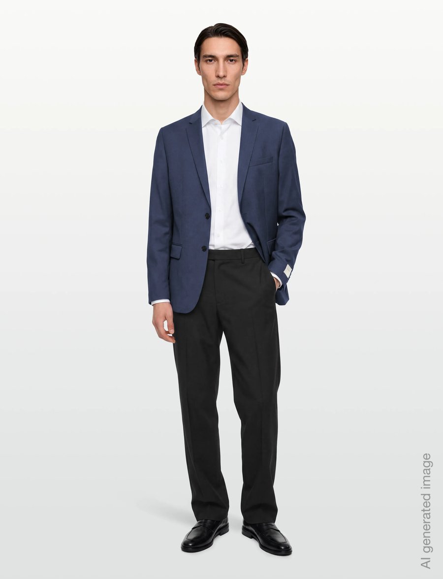 Calvin Klein - LS MICRO CHECK SLIM BLAZER - enkeltradede blazere - ink - 0